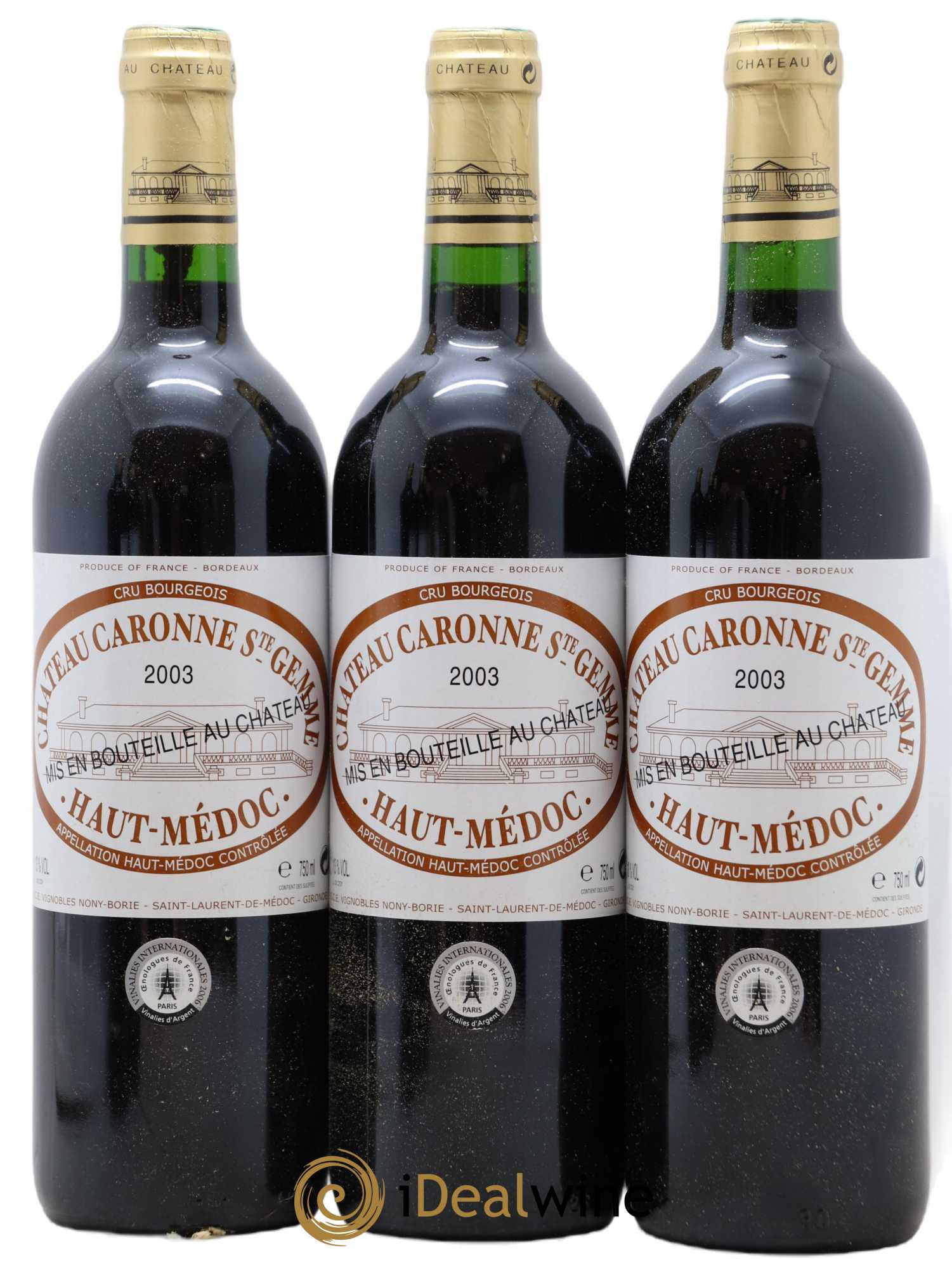 Haut Médoc Château Saint Gemmes 2003 - Lot de 6 bouteilles - 1
