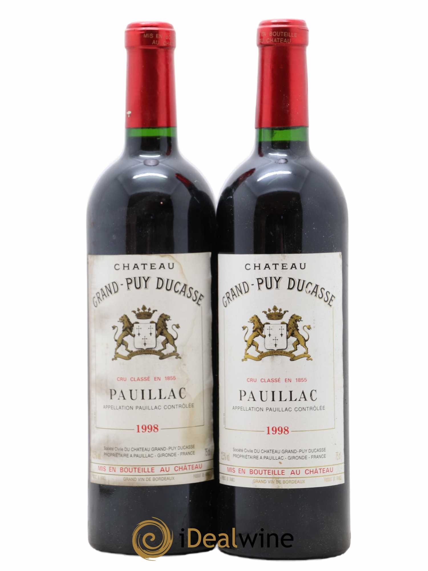 Château Grand Puy Ducasse 5ème Grand Cru Classé 1998 - Lot de 2 bouteilles - 0