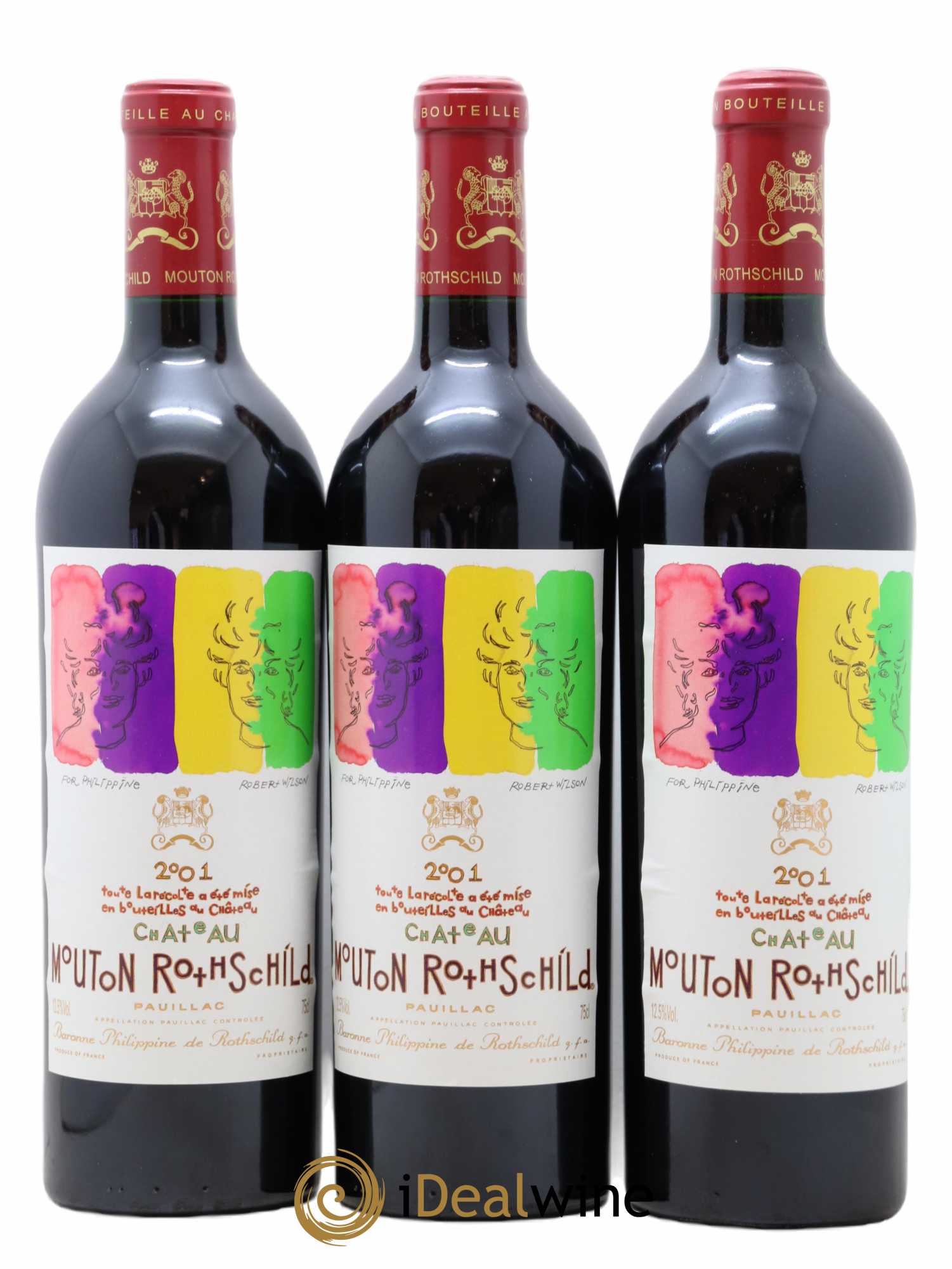 Château Mouton Rothschild 1er Grand Cru Classé 2001 - Lot de 6 bouteilles - 1