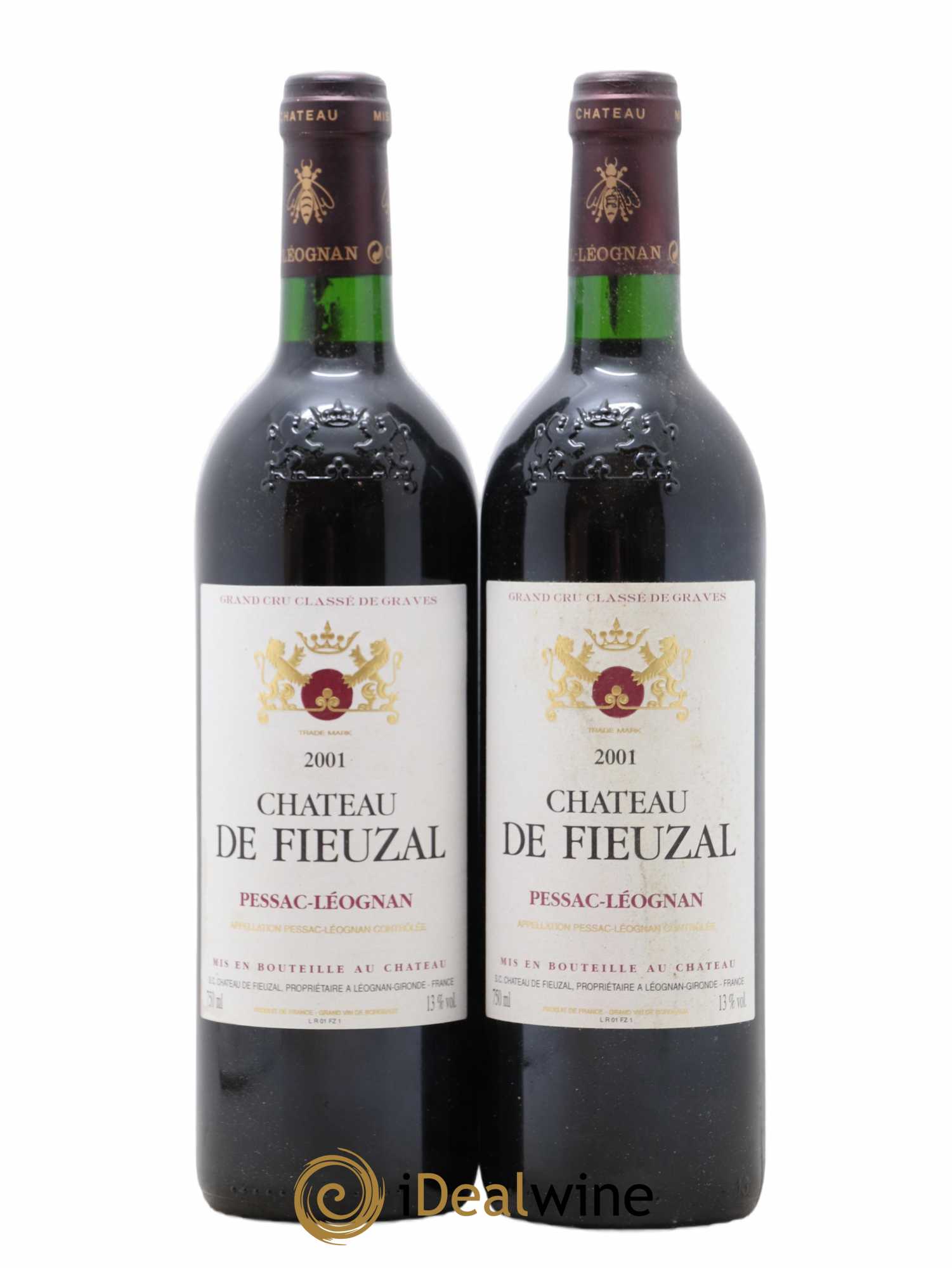 Château de Fieuzal Cru Classé de Graves 2001 - Lot de 2 bouteilles - 0