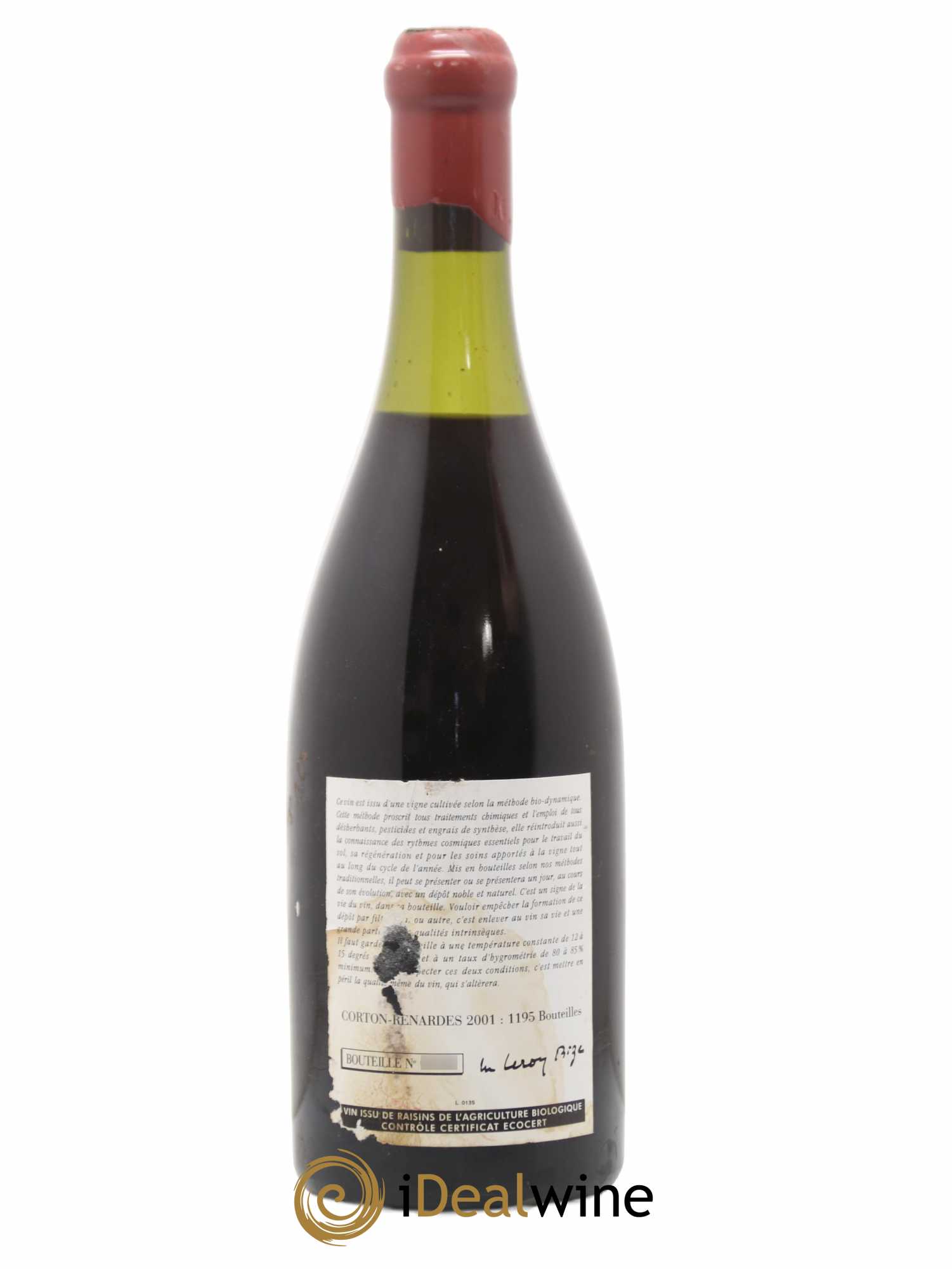 Corton Grand Cru Les Renardes Leroy (Domaine) 2001 - Lot de 1 bouteille - 1