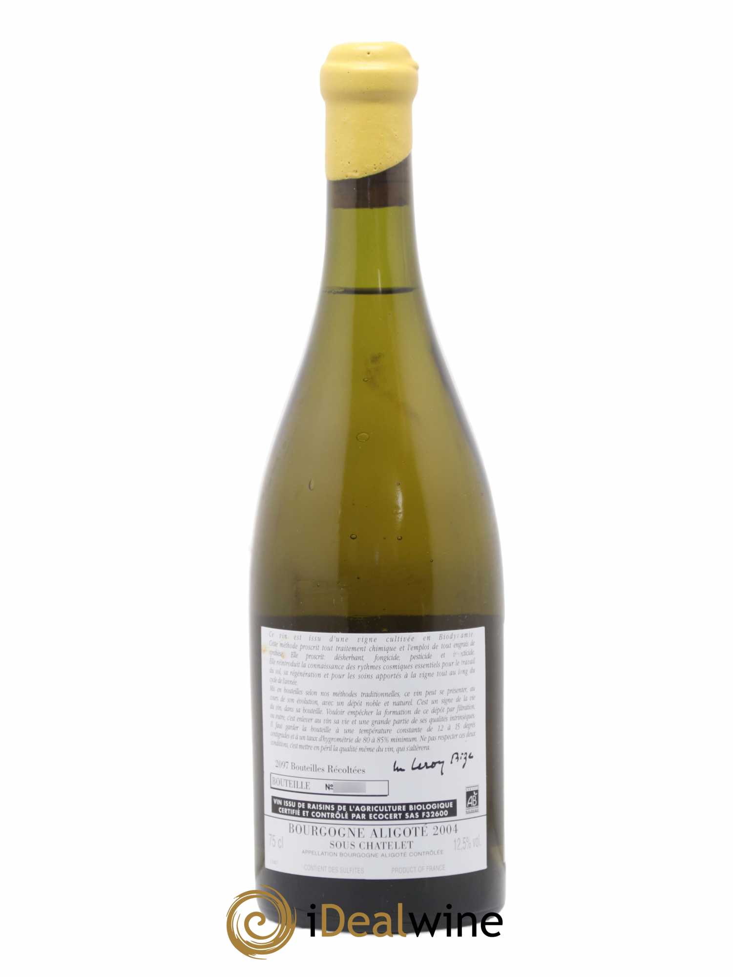 Bourgogne Aligoté Sous Chatelet d'Auvenay (Domaine) 2004 - Lot de 1 bouteille - 1