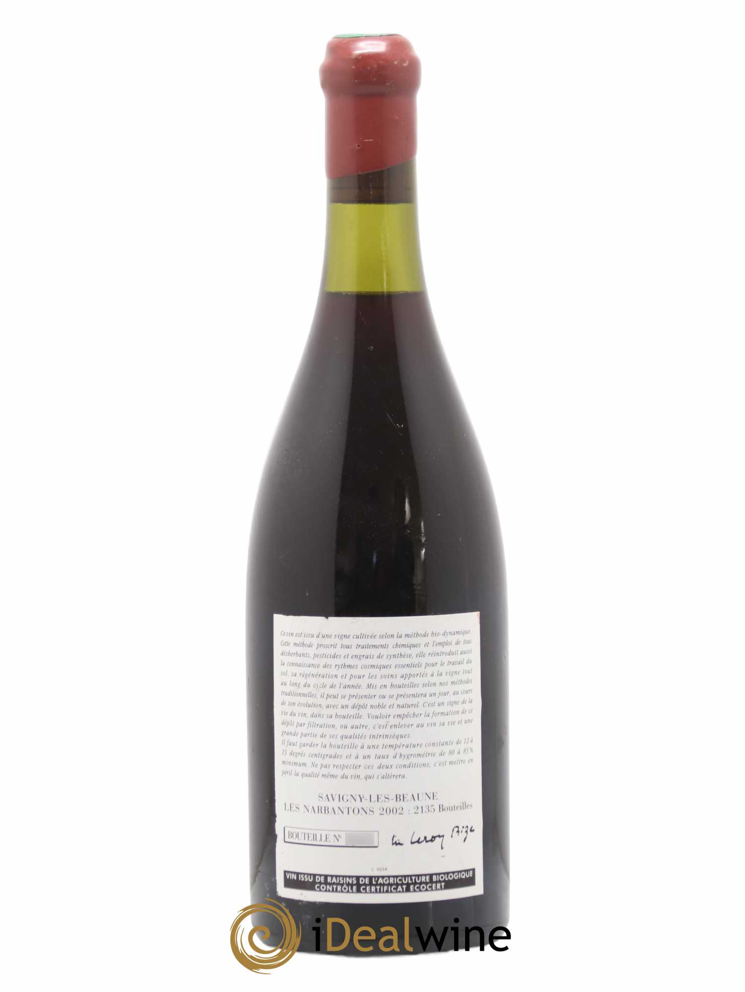 Savigny-lès-Beaune 1er Cru Les Narbantons Leroy (Domaine) 2002 - Lot de 1 bouteille - 1