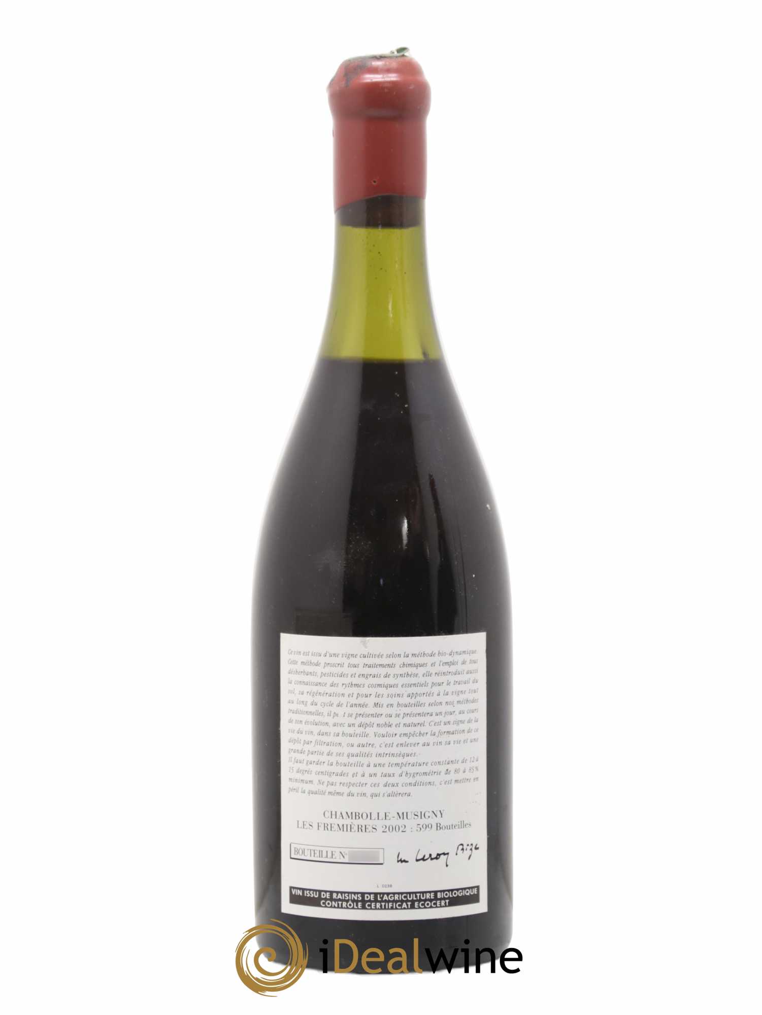 Chambolle-Musigny Les Fremières Leroy (Domaine) 2002 - Lot de 1 bouteille - 1