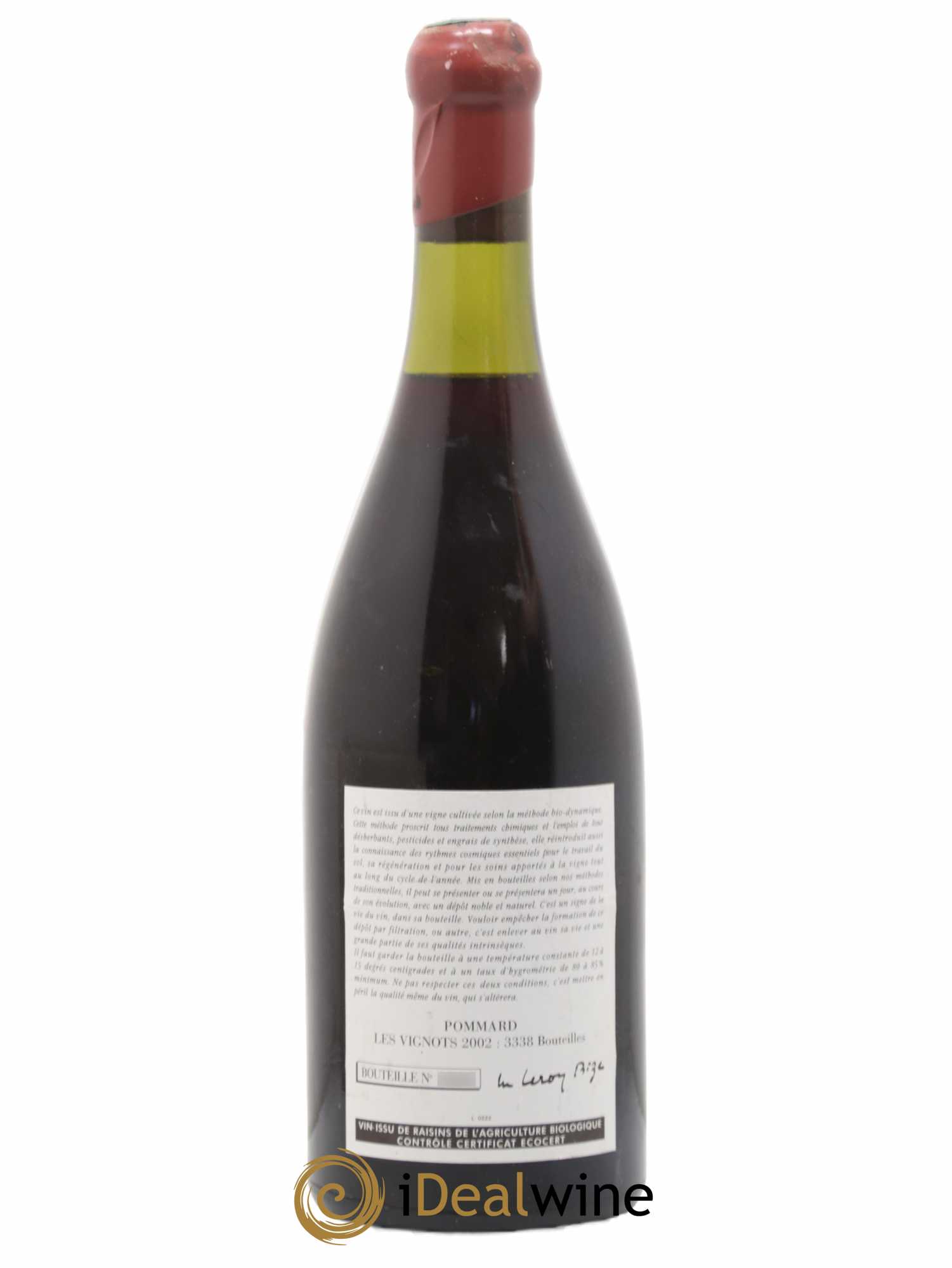 Pommard Les Vignots Leroy (Domaine) 2002 - Lot de 1 bouteille - 1