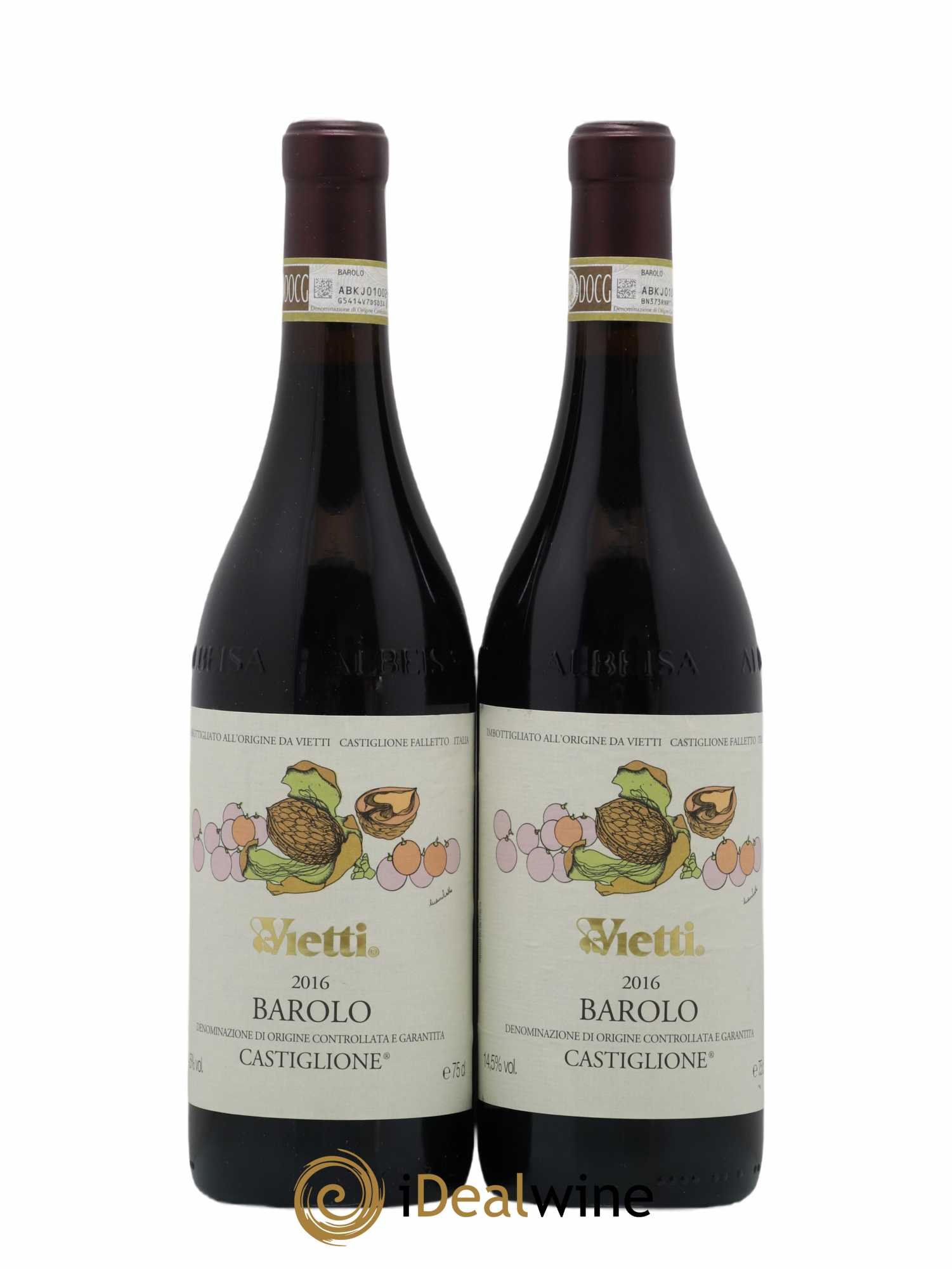 Barolo DOCG Castiglione Vietti 2016 - Lot de 2 bouteilles - 0