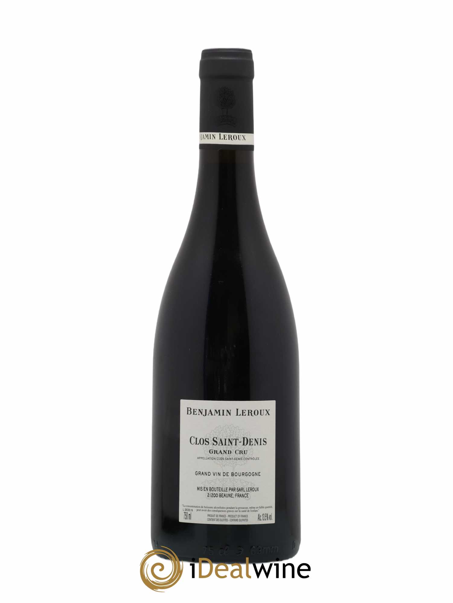 Clos Saint-Denis Grand Cru Benjamin Leroux 2019 - Lot de 1 bouteille - 1