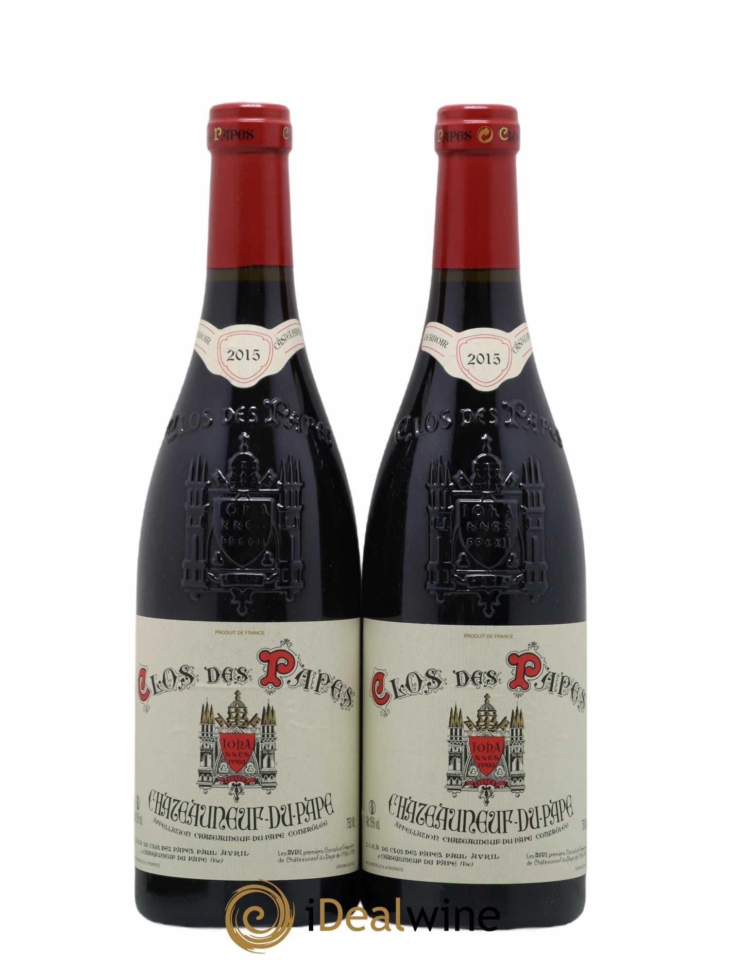 Châteauneuf-du-Pape Clos des Papes - Paul Avril 2015 - Lot de 2 bouteilles - 0