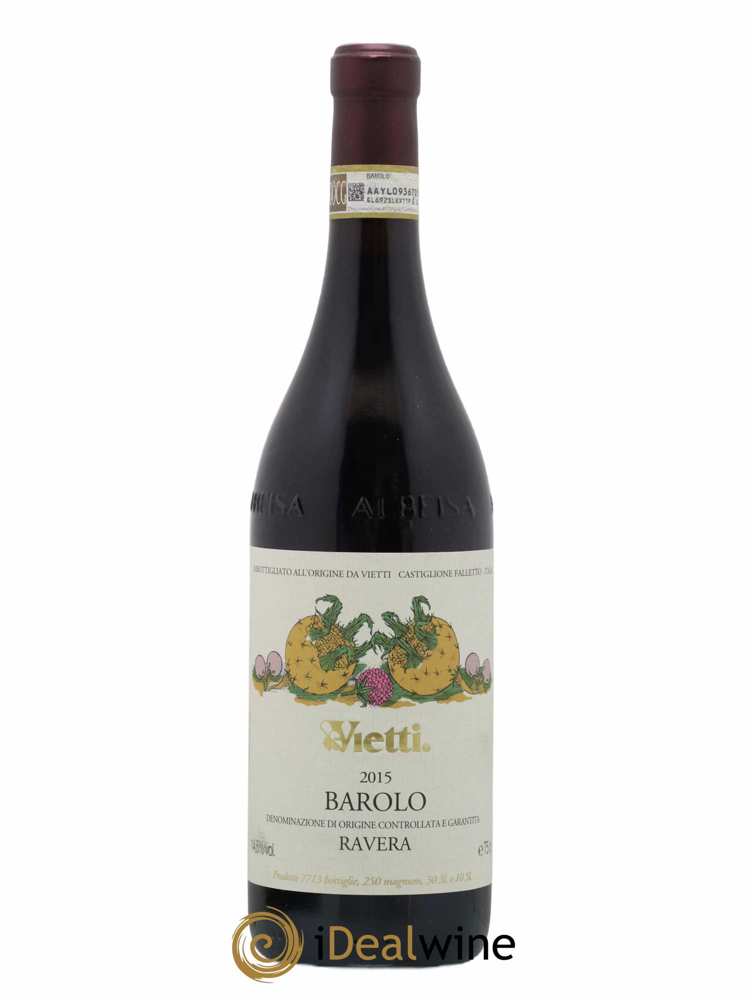 Barolo DOCG Ravera Vietti 2015 - Posten von 1 Flasche - 0