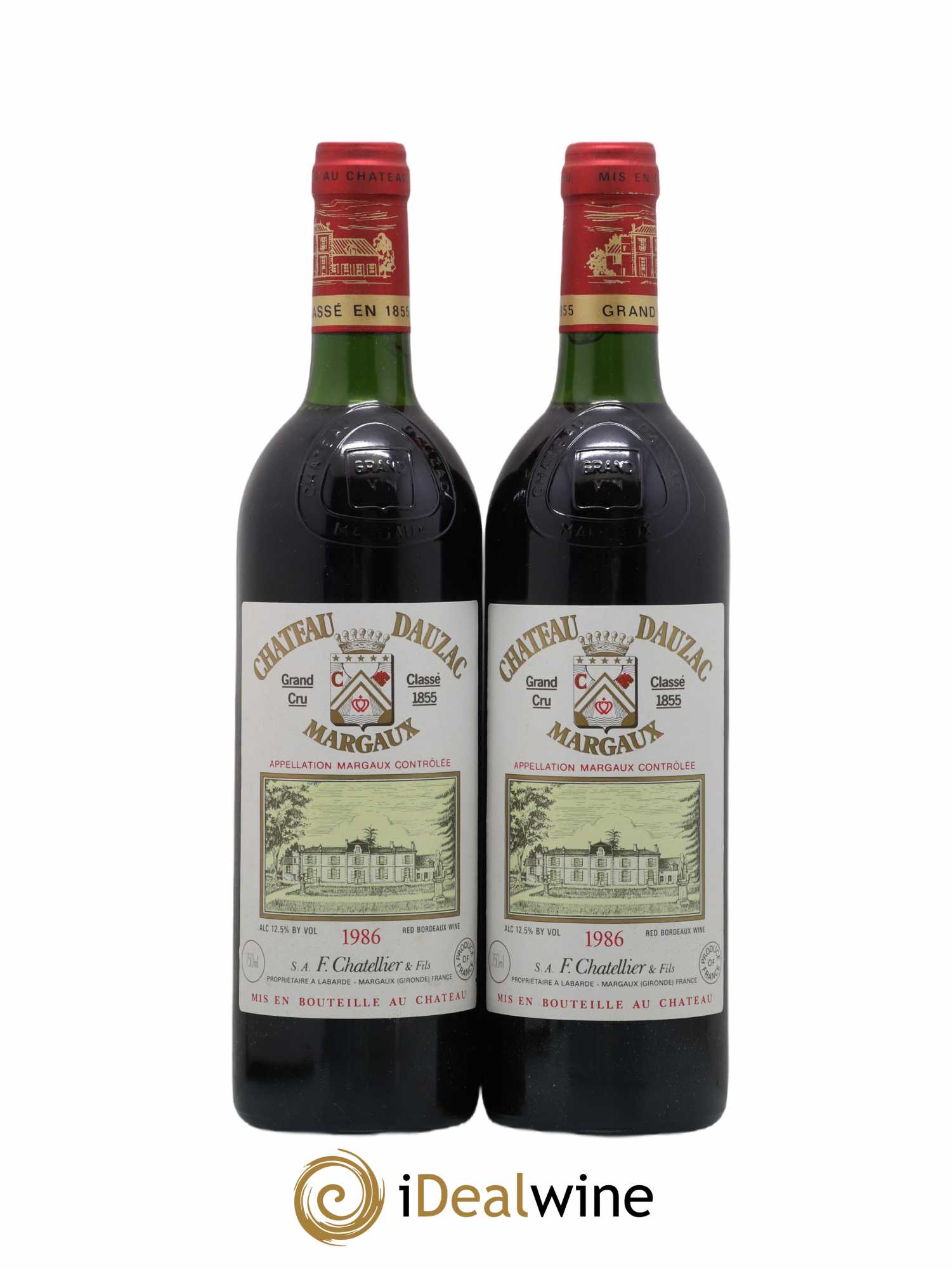 Château Dauzac 5ème Grand Cru Classé 1986 - Lot de 2 bouteilles - 0