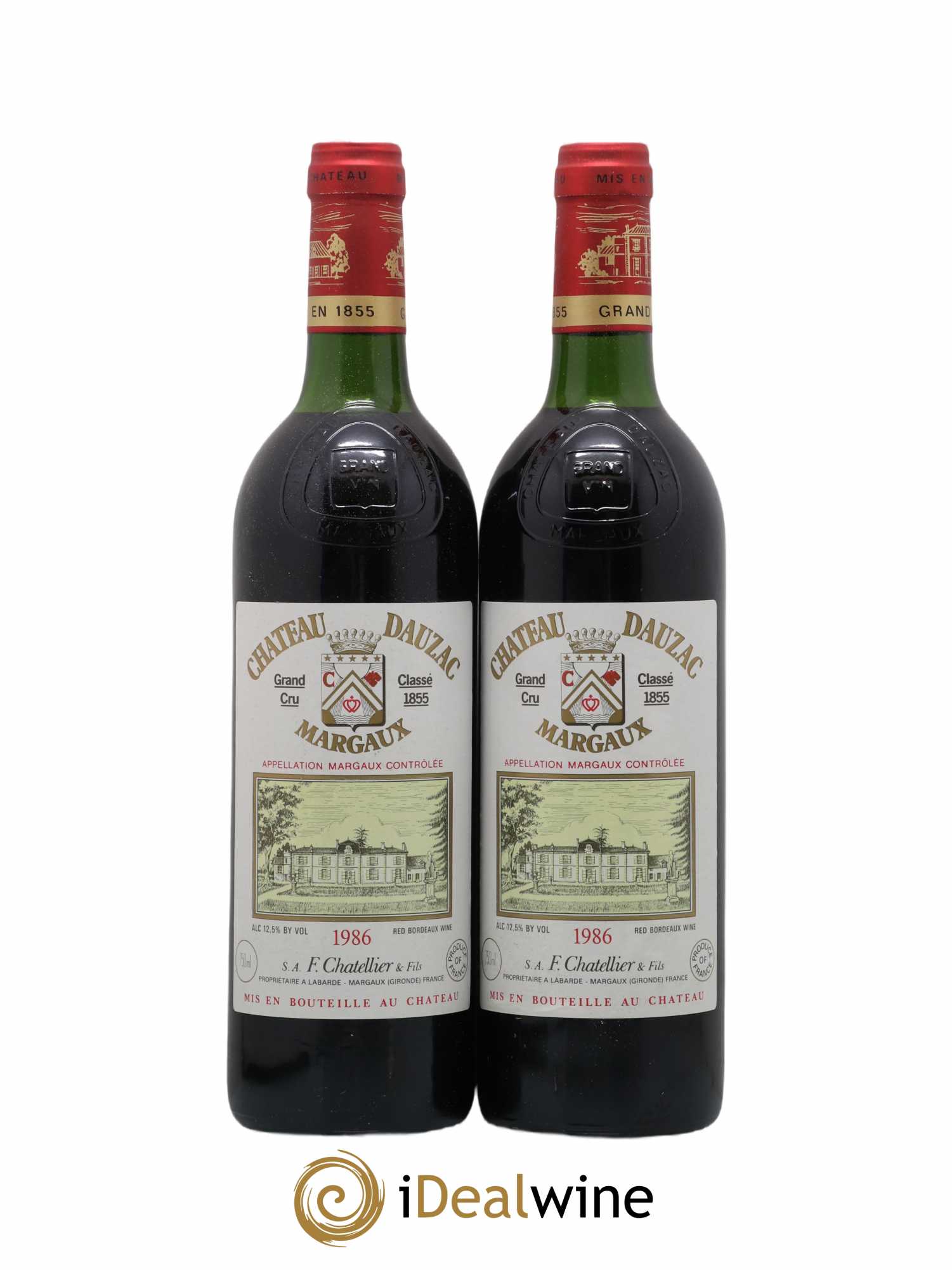 Château Dauzac 5ème Grand Cru Classé 1986 - Lot de 2 bouteilles - 0