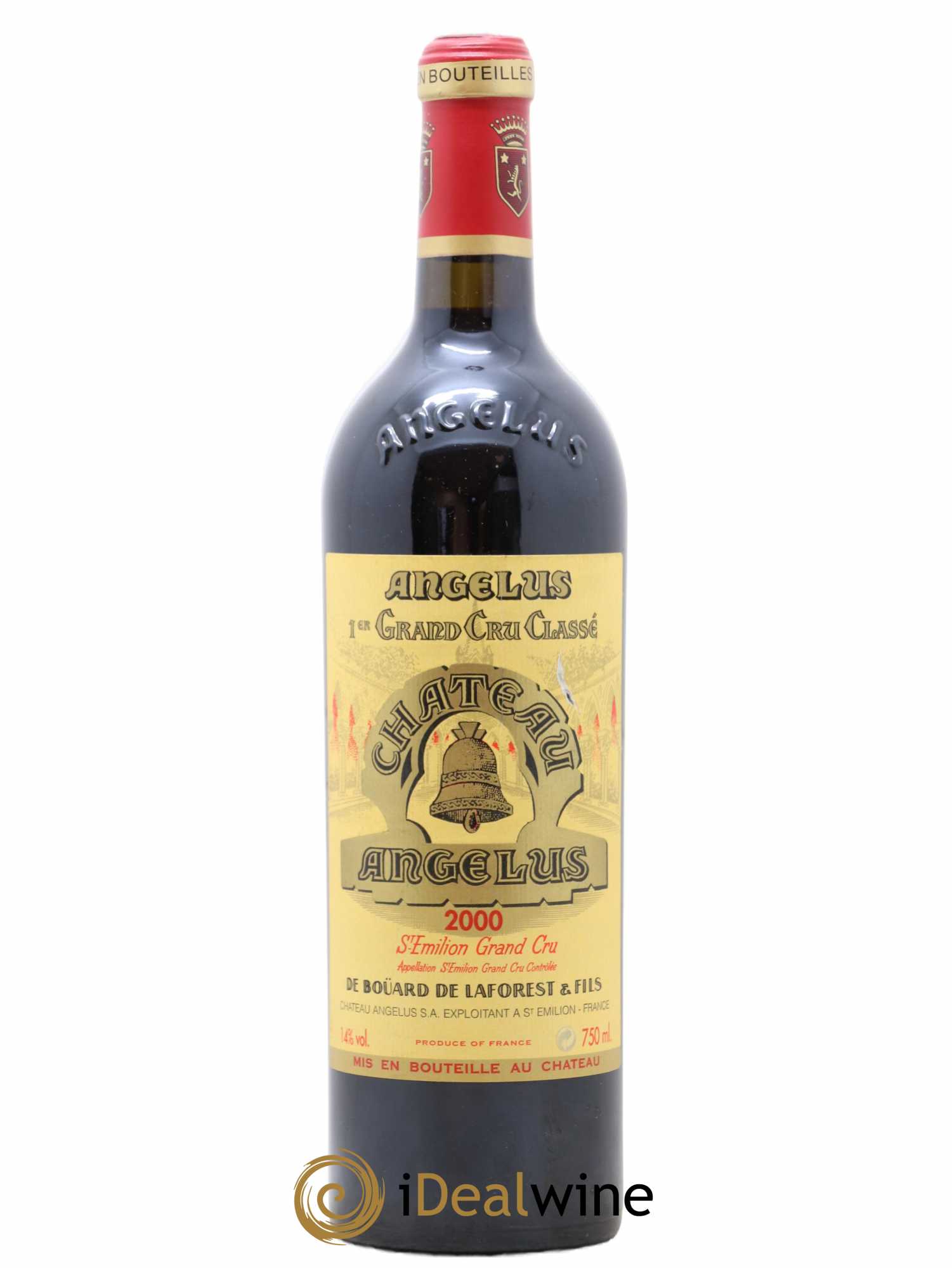 Château Angélus 1er Grand Cru Classé A 2000 - Lot de 1 bouteille - 0