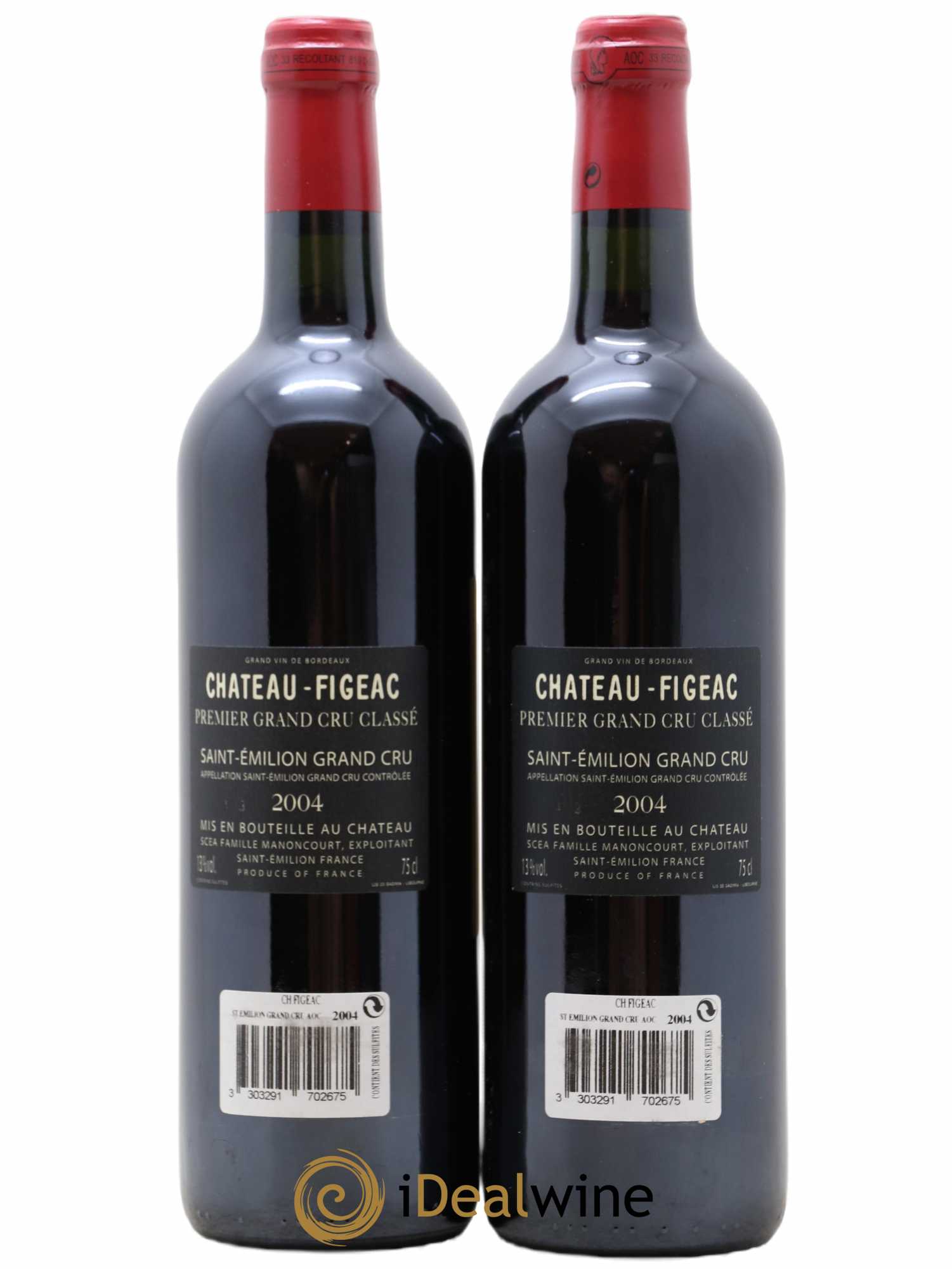 Château Figeac 1er Grand Cru Classé A 2004 - Lot de 2 bouteilles - 1