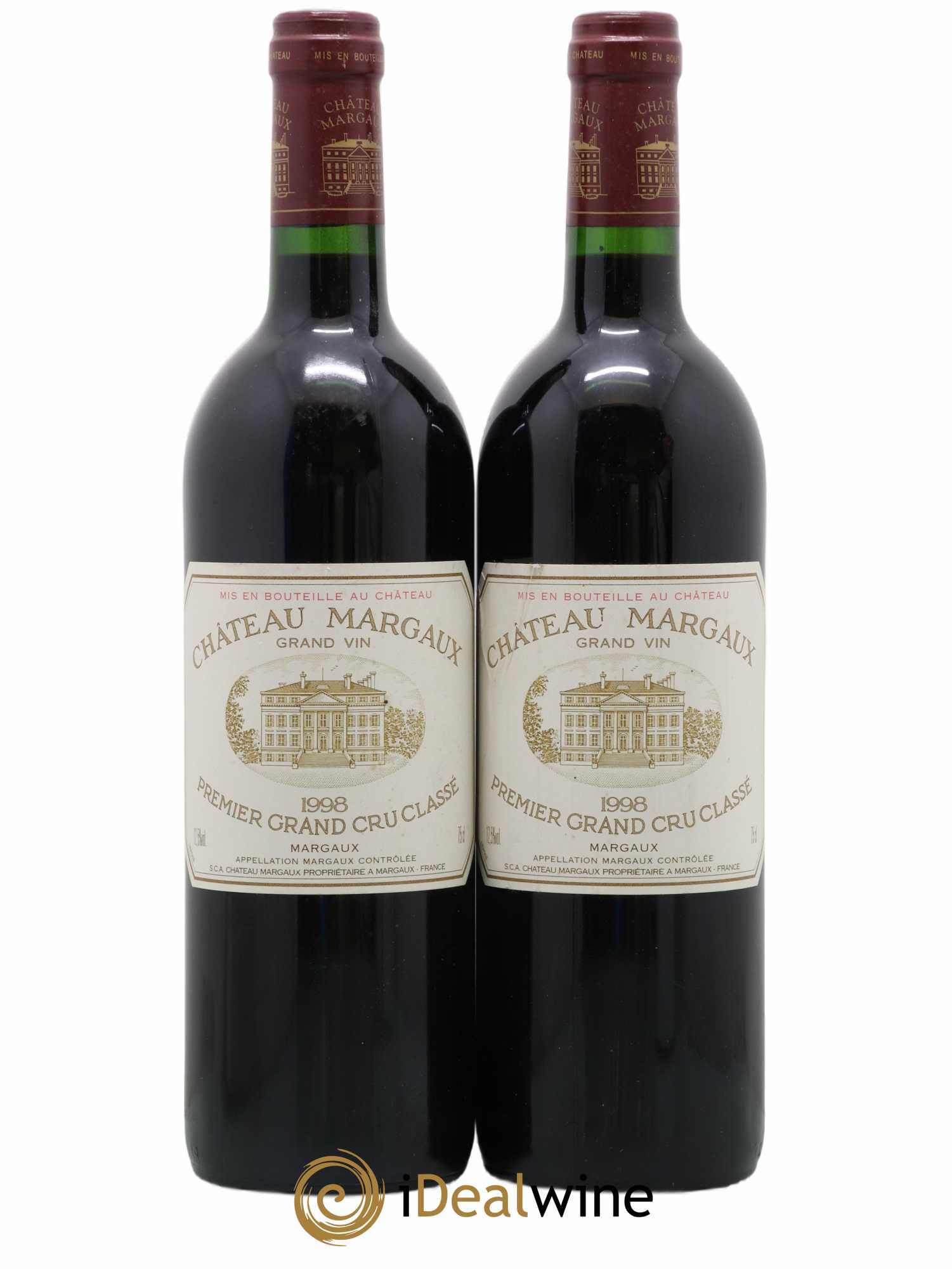 Château Margaux 1er Grand Cru Classé 1998 - Lot de 2 bouteilles - 0