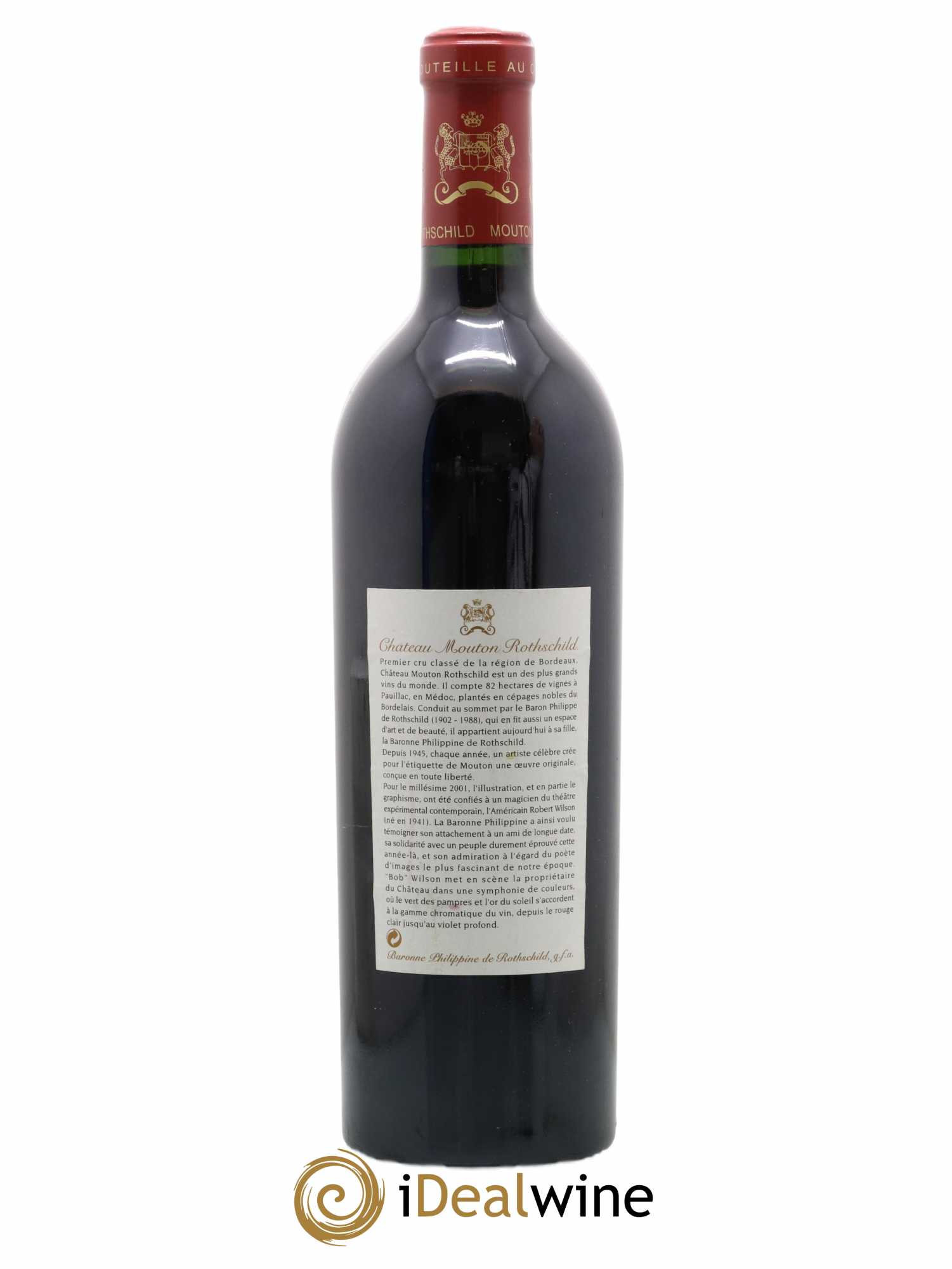 Château Mouton Rothschild 1er Grand Cru Classé 2001 - Lot de 1 bouteille - 1