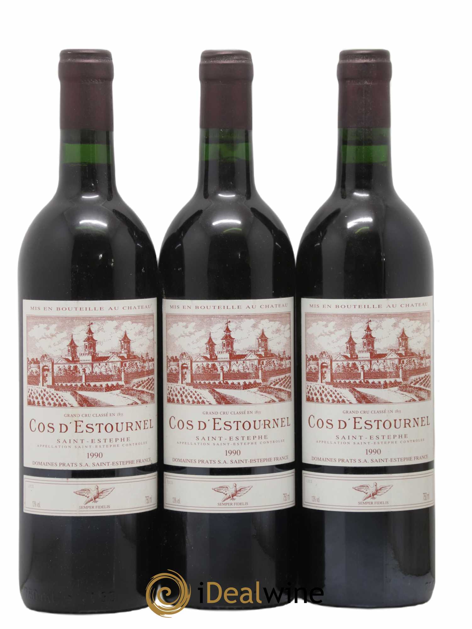 Cos d'Estournel 2ème Grand Cru Classé 1990 - Lot de 3 bouteilles - 0