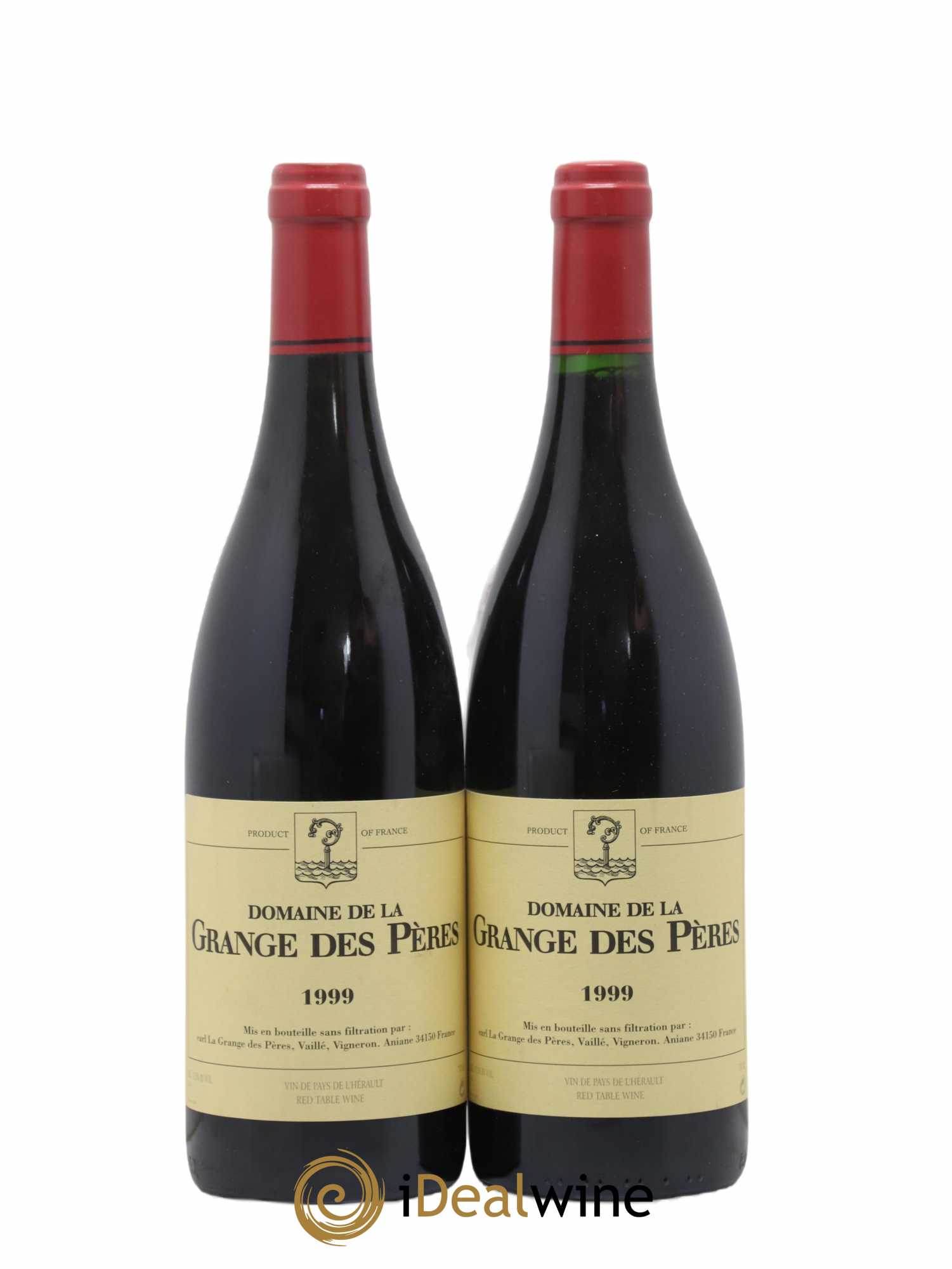 Pays d'Hérault Grange des Pères Laurent Vaillé 1999 - Lot de 2 bouteilles - 0
