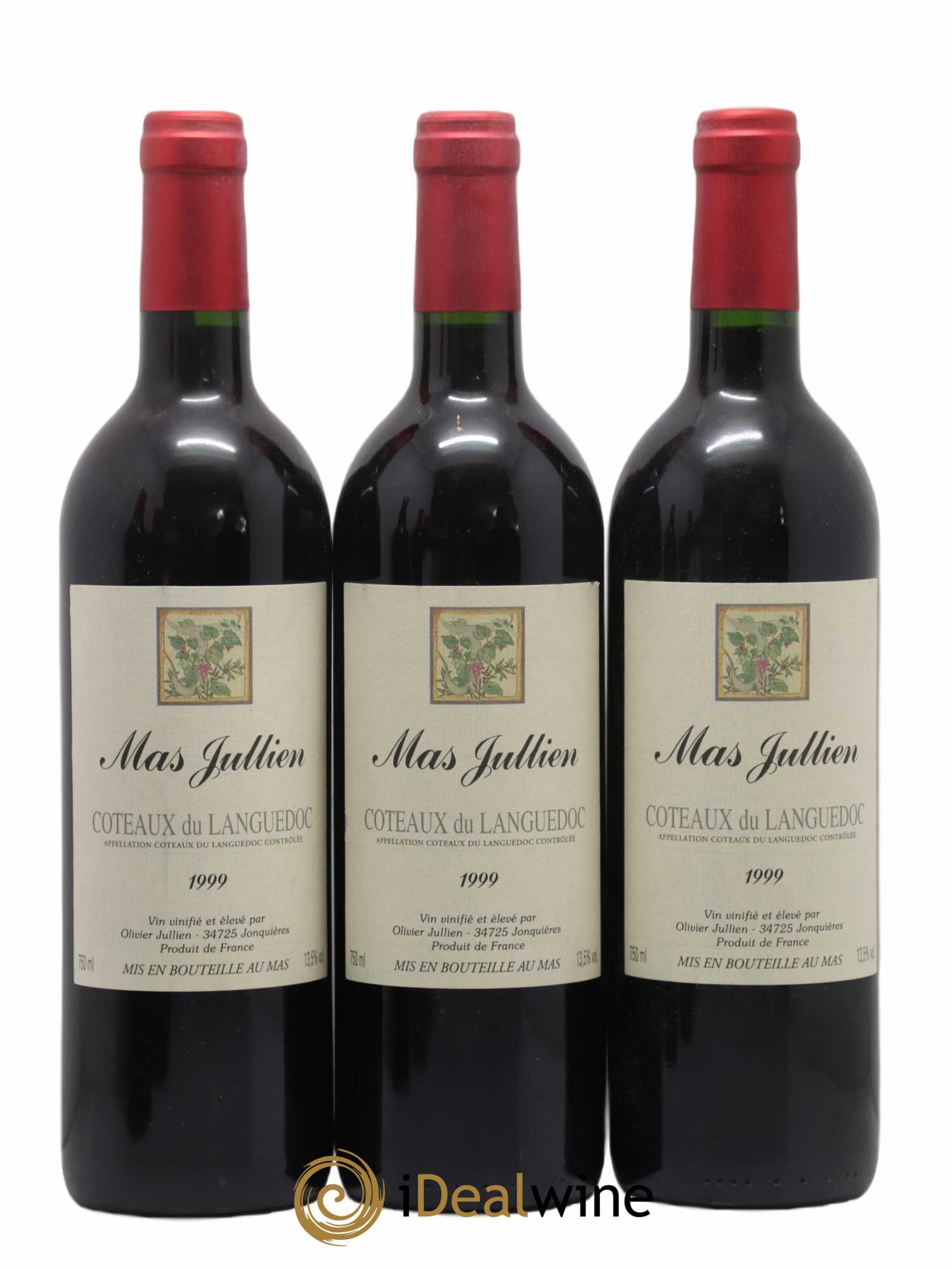 Terrasses du Larzac Mas Jullien Olivier Jullien 1999 - Lot de 3 bouteilles - 0