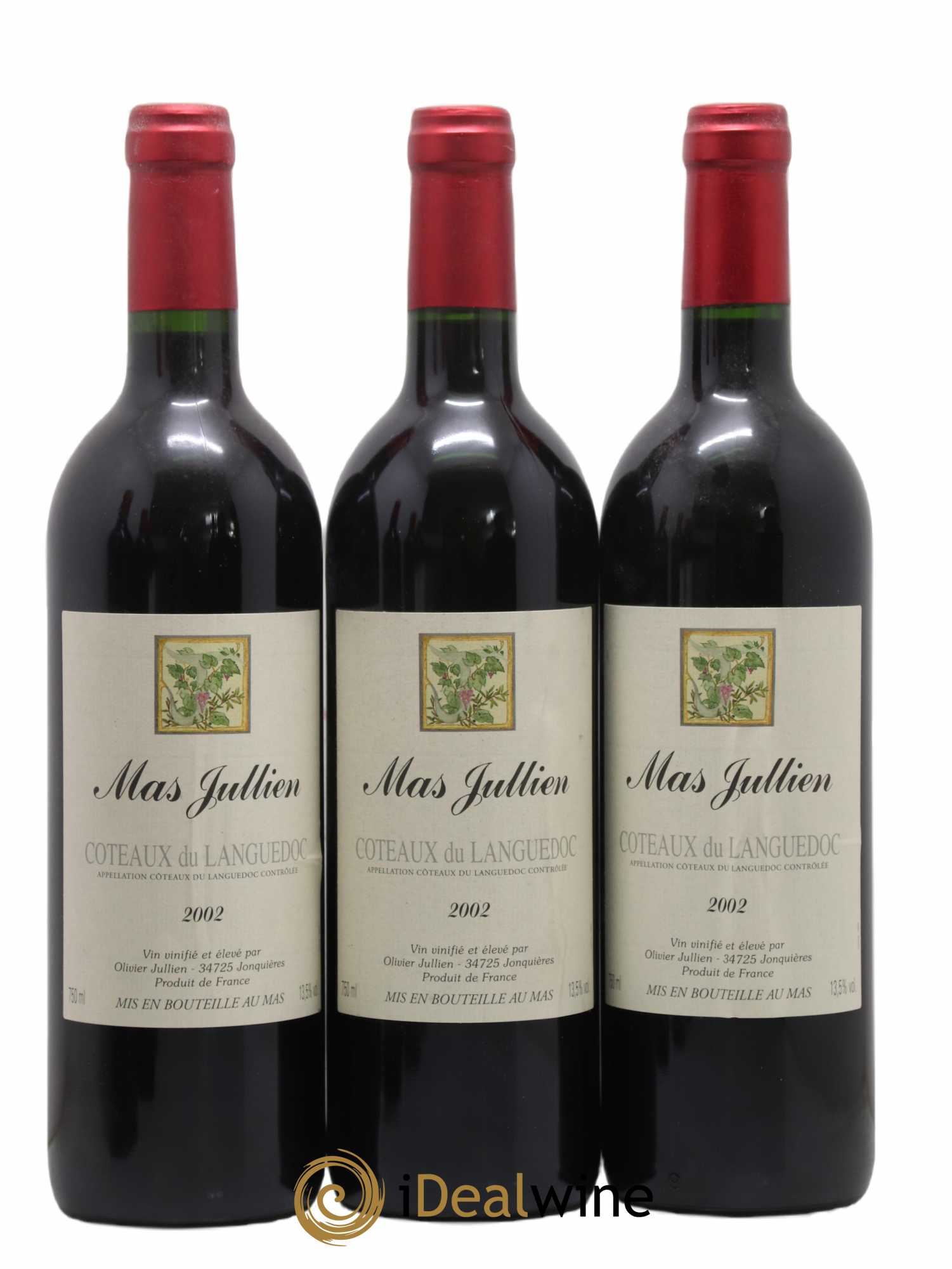 Terrasses du Larzac Mas Jullien Olivier Jullien 2002 - Lot de 3 bouteilles - 0