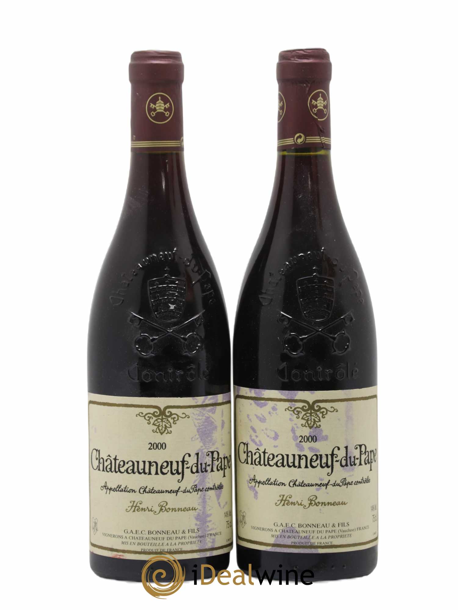 Châteauneuf-du-Pape Henri Bonneau Henri Bonneau & Fils 2000 - Lot de 2 bouteilles - 0