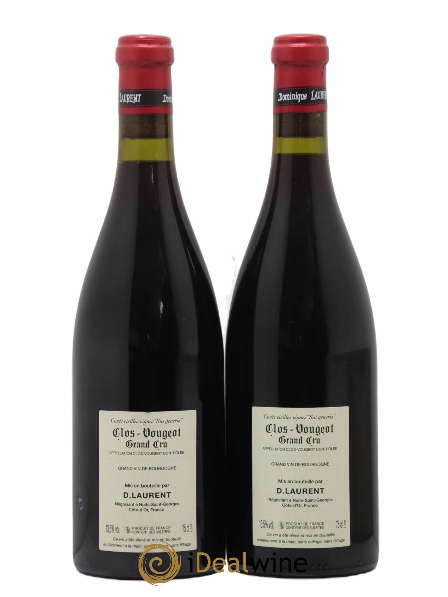 Clos de Vougeot Grand Cru Vieilles vignes Sui Generis Dominique Laurent 2006 - Lot de 2 bouteilles - 1