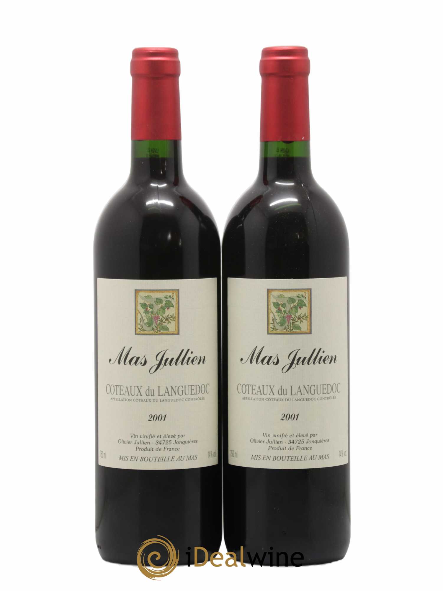Terrasses du Larzac Mas Jullien Olivier Jullien 2001 - Lot de 2 bouteilles - 0