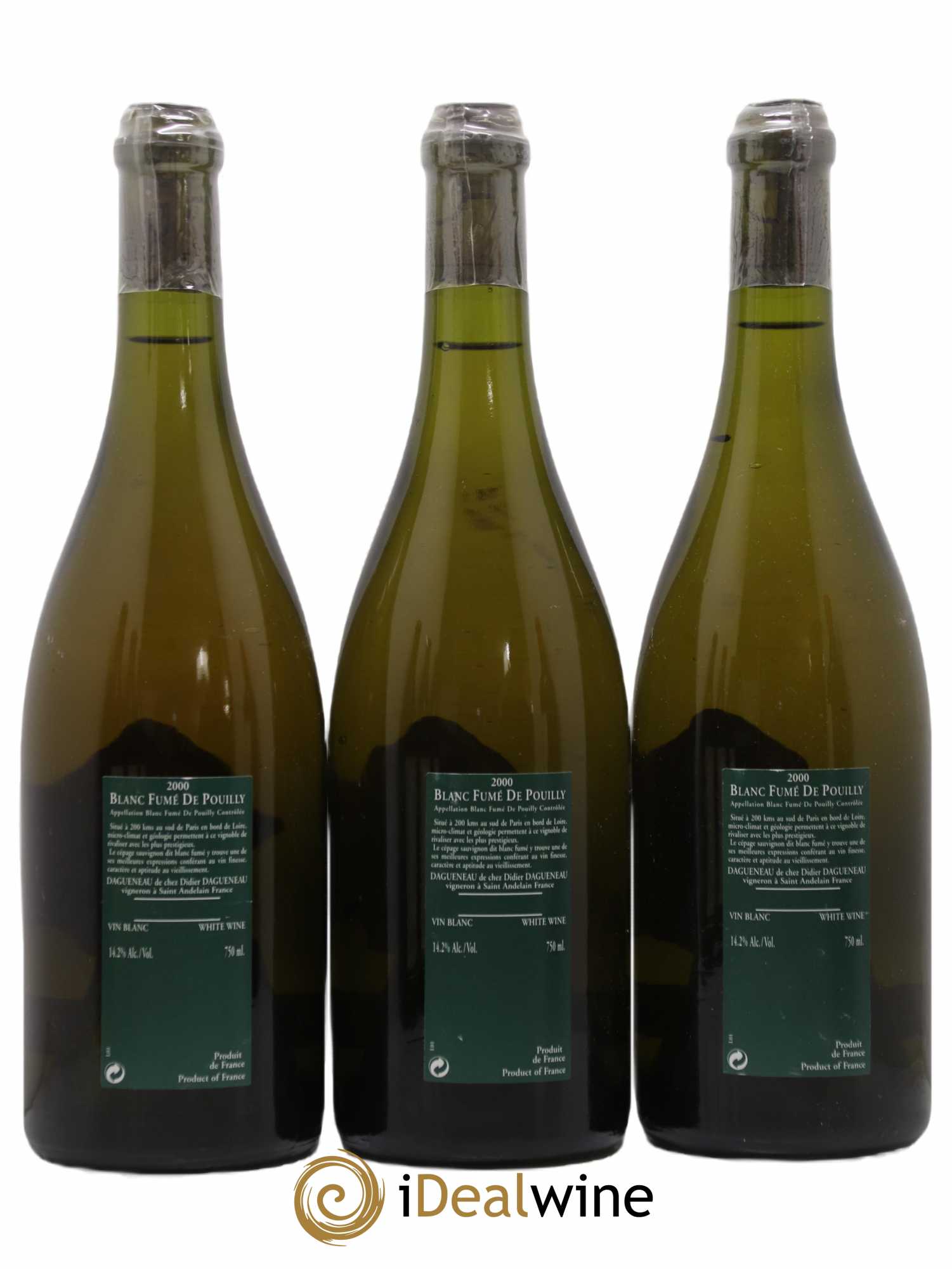Vin de France (anciennement Pouilly-Fumé) Silex Dagueneau (Domaine Didier - Louis-Benjamin) 2000 - Lot de 3 bouteilles - 1