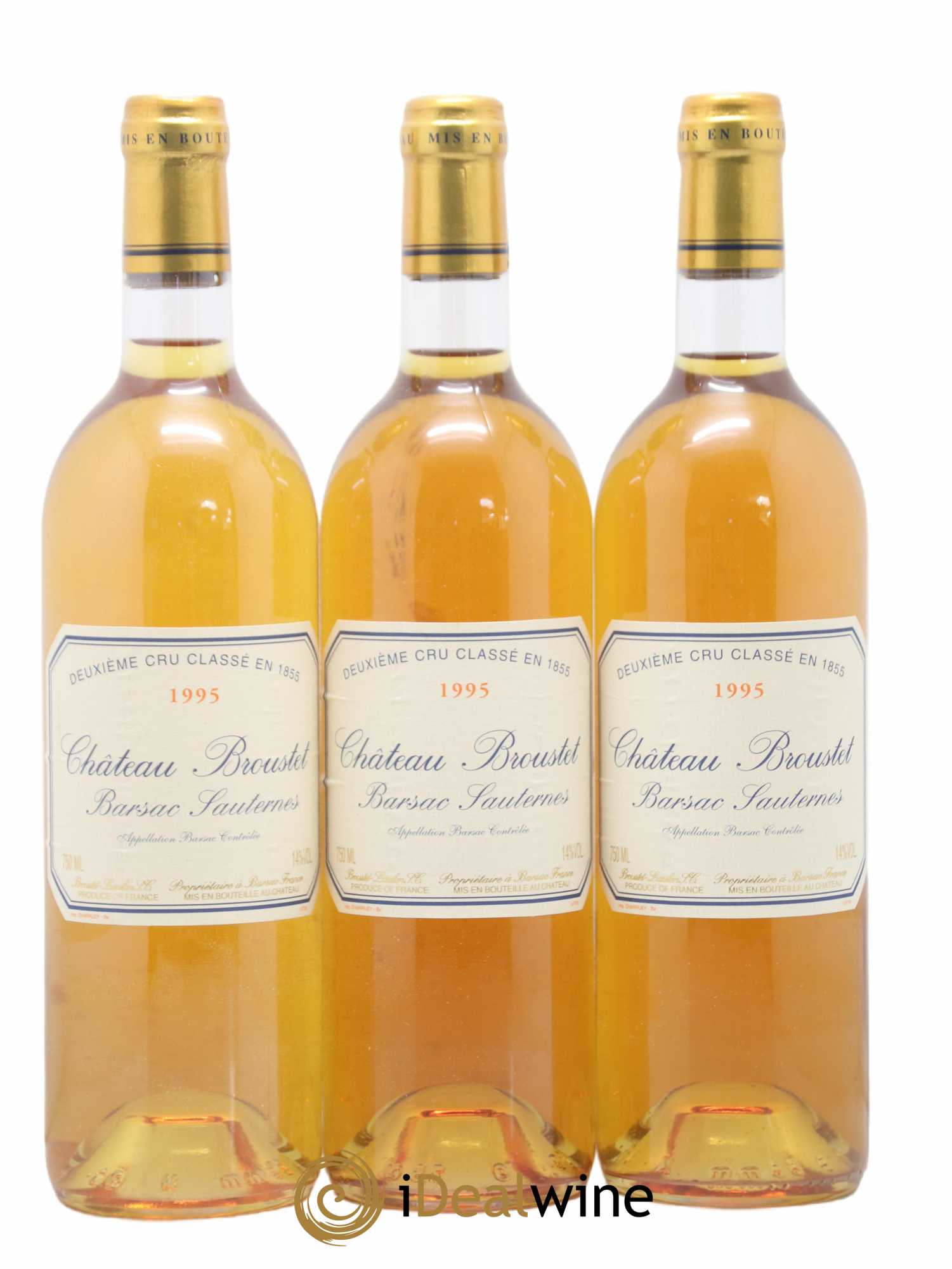 Château Broustet 2ème Grand Cru Classé (senza prezzo di riserva) 1995 - Lotto di 3 bottiglie - 0