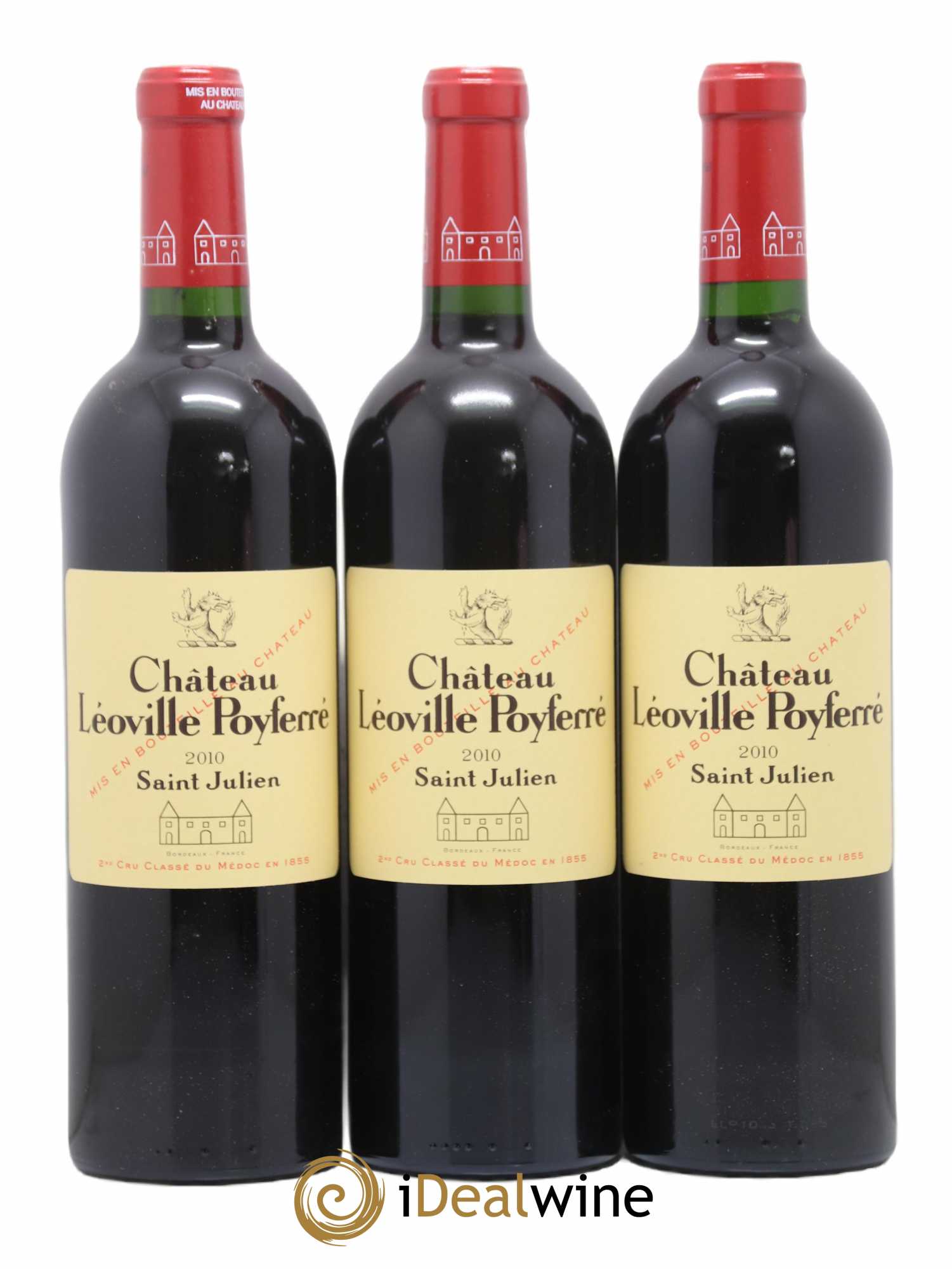 Château Léoville Poyferré 2ème Grand Cru Classé 2010 - Lot de 3 bouteilles - 0
