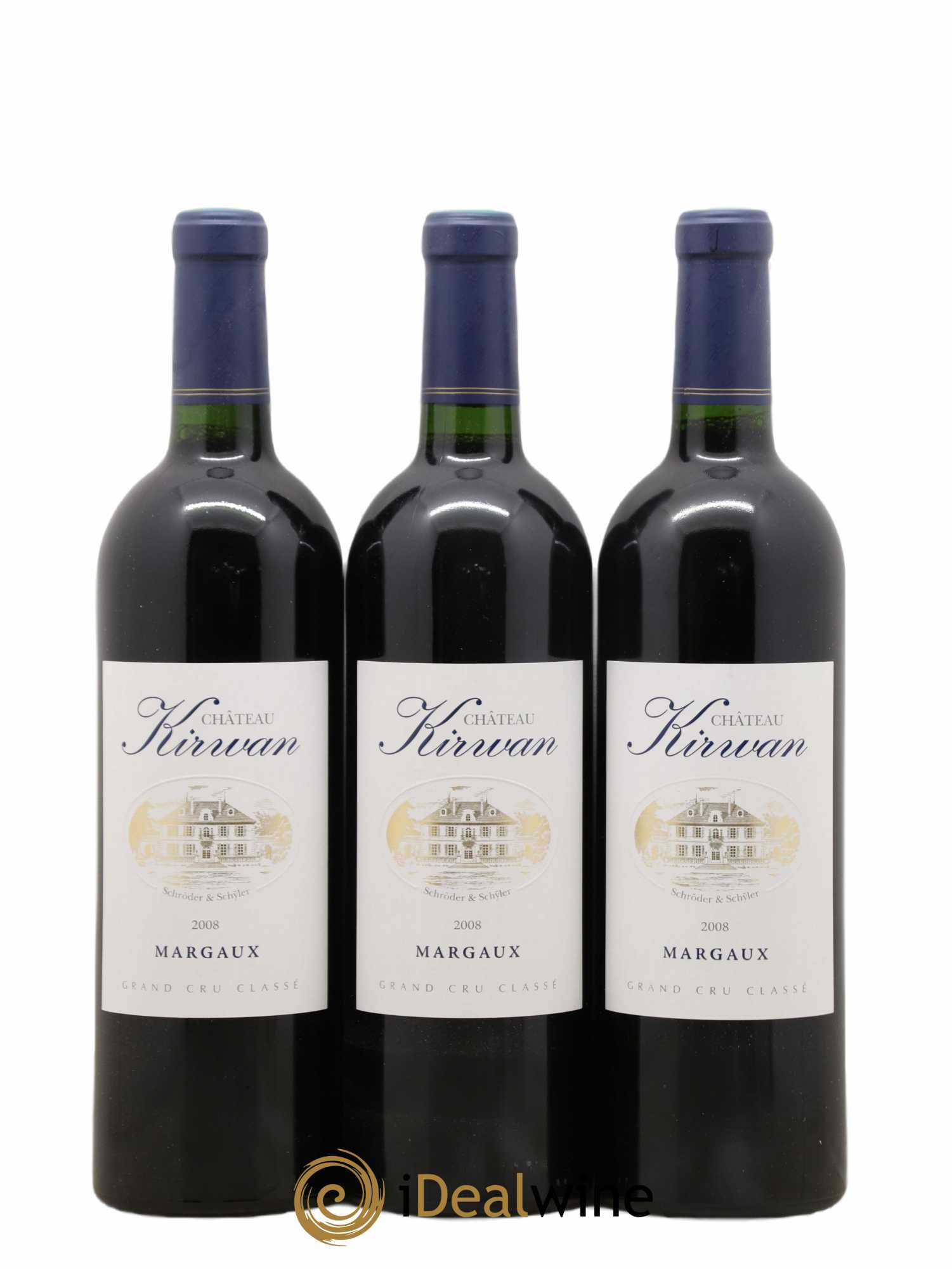 Château Kirwan 3ème Grand Cru Classé 2008 - Lot de 3 bouteilles - 0