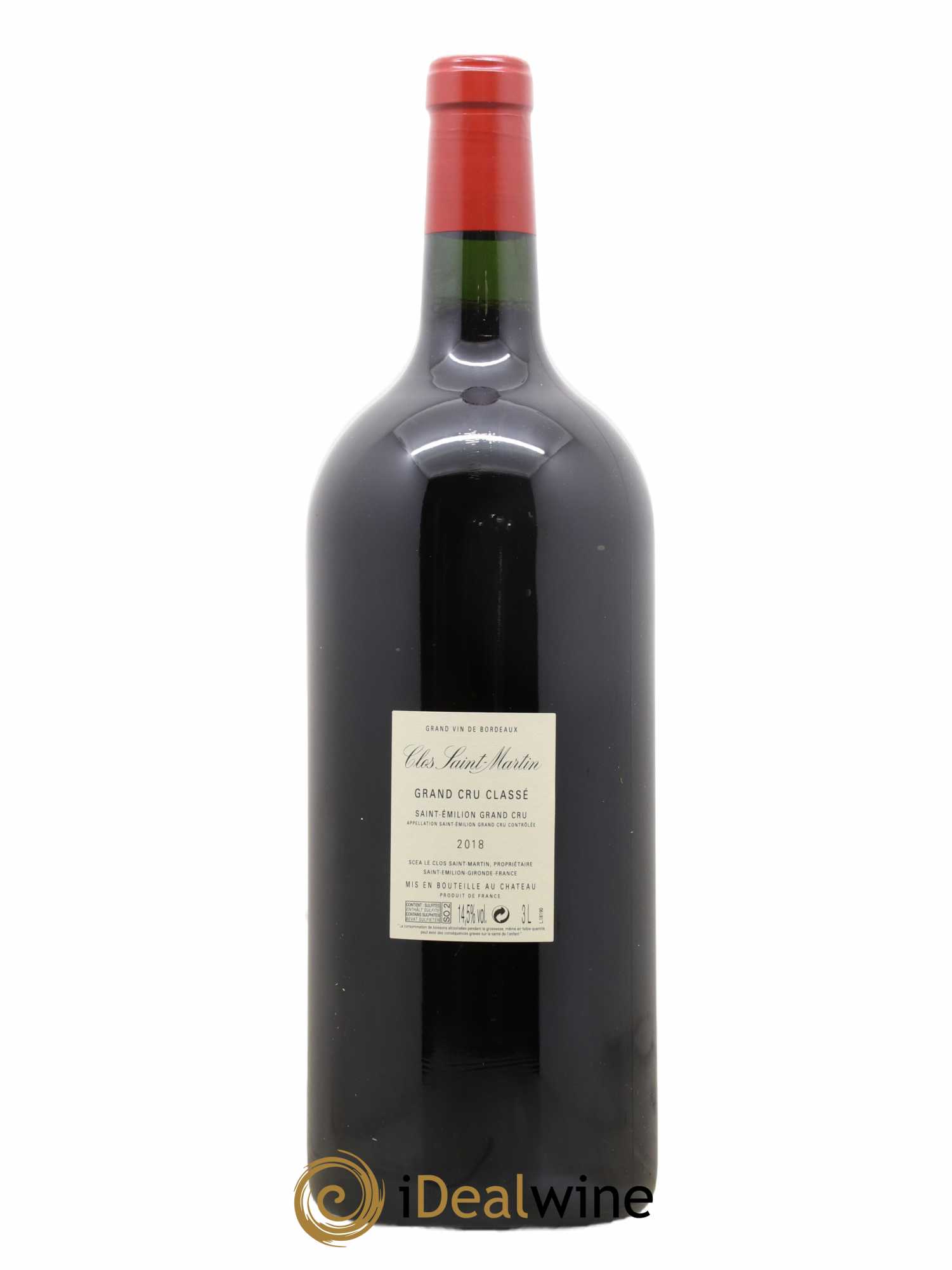 Clos Saint Martin Grand Cru Classé 2018 - Lot de 1 double magnum - 1