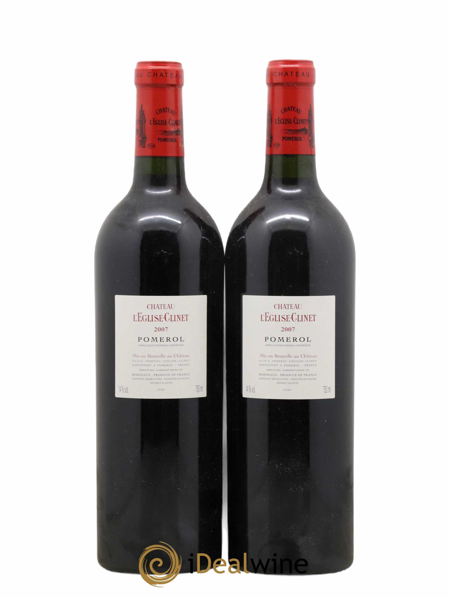 Château l' Église Clinet 2007 - Lot de 2 bouteilles - 1