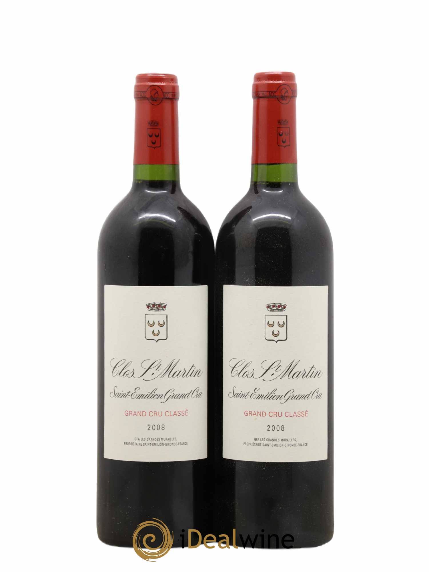 Clos Saint Martin Grand Cru Classé 2008 - Lot de 2 bouteilles - 0