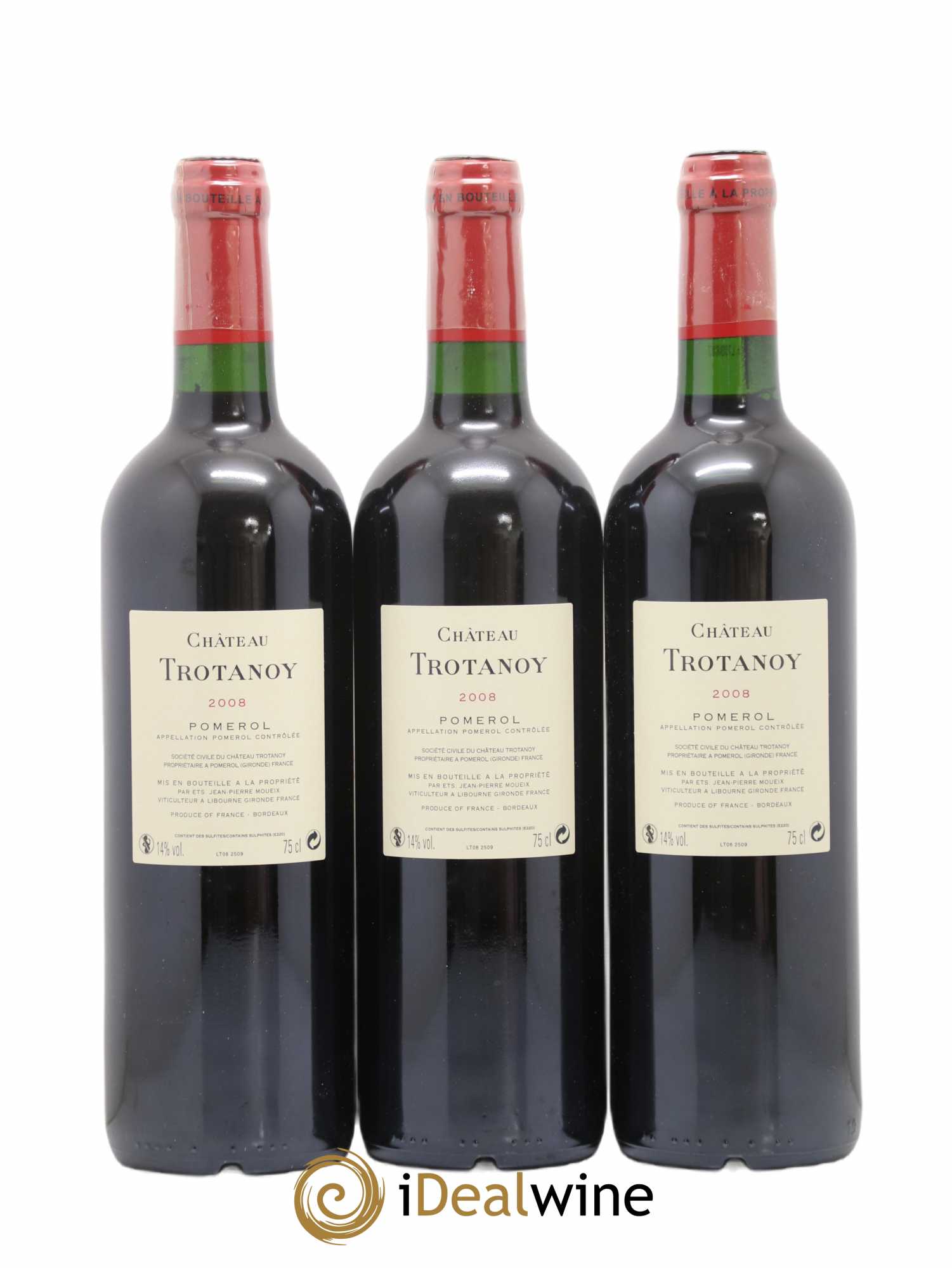 Château Trotanoy 2008 - Lot de 3 bouteilles - 1