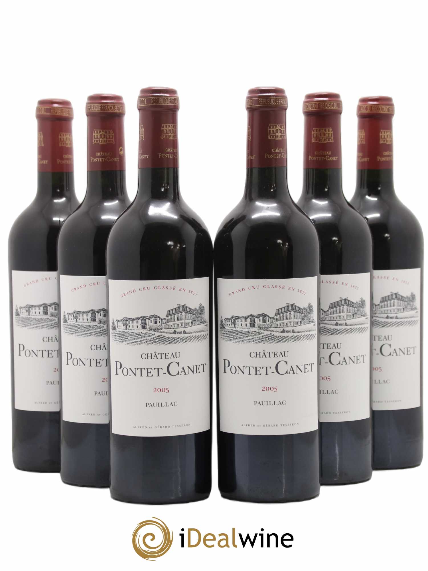 Château Pontet Canet 5ème Grand Cru Classé 2005 - Lot de 6 bouteilles - 0