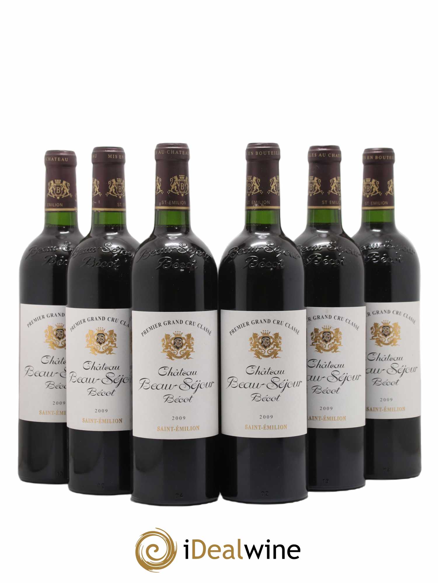 Château Beau-Séjour Bécot 1er Grand Cru Classé B 2009 - Lotto di 6 bottiglie - 0