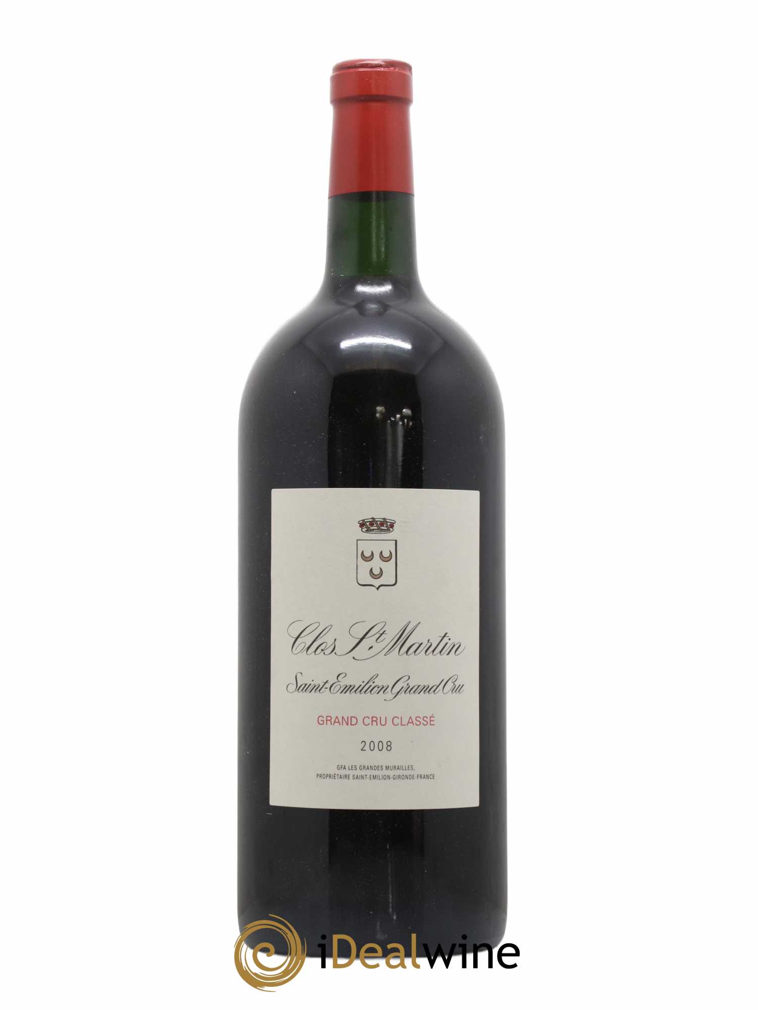 Clos Saint Martin Grand Cru Classé 2008 - Lot de 1 double magnum - 0