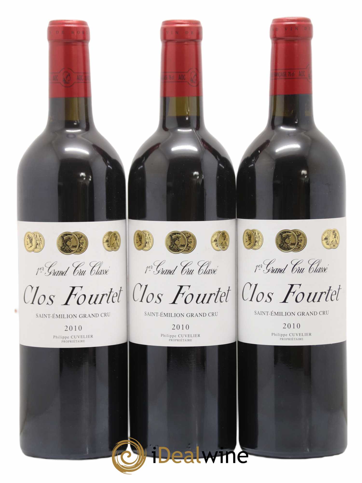 Clos Fourtet 1er Grand Cru Classé B 2010 - Lot de 3 bouteilles - 0