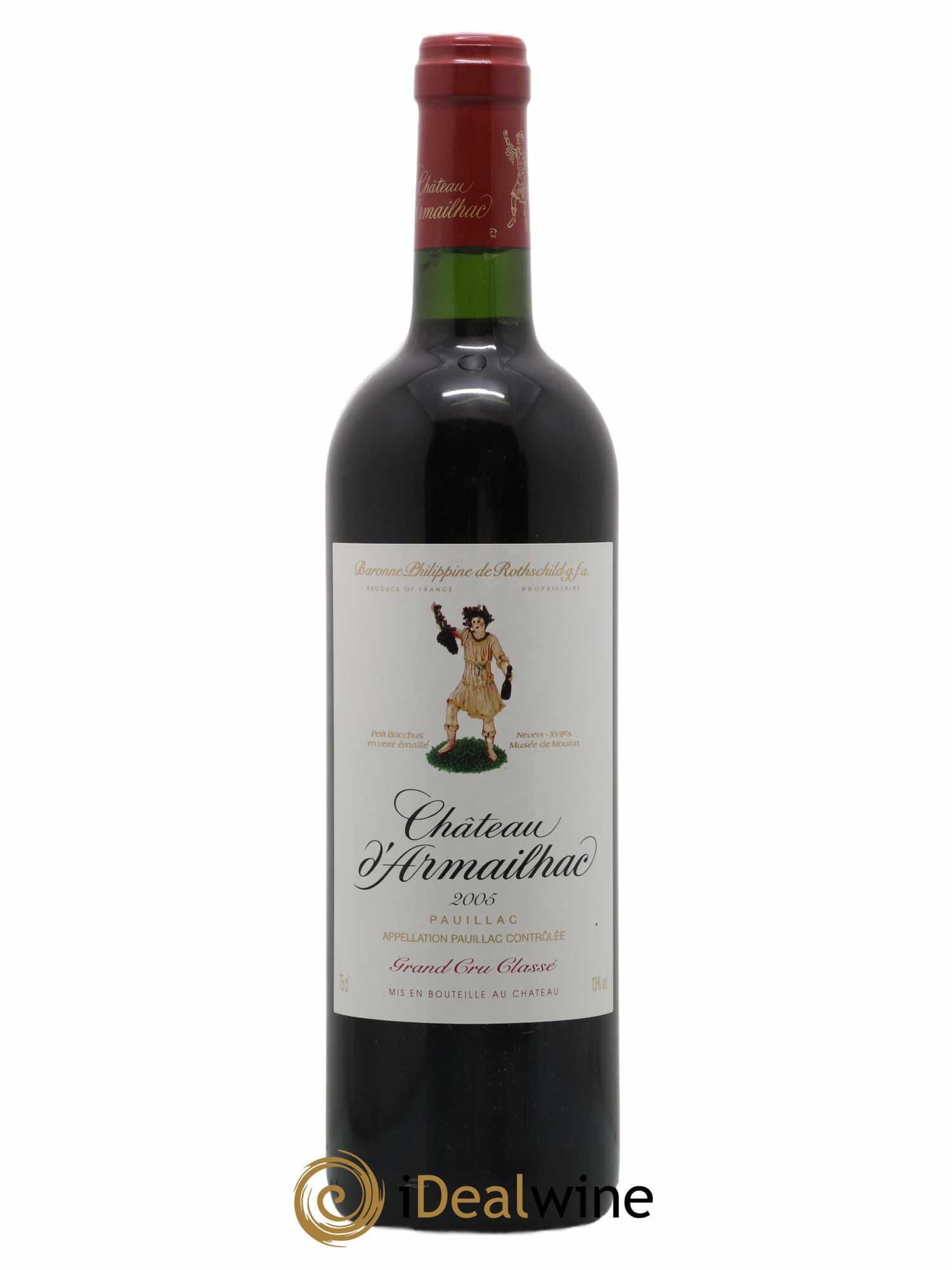 Château d' Armailhac - Mouton Baron(ne) Philippe 5ème Grand Cru Classé 2005 - Lot de 1 bouteille - 0
