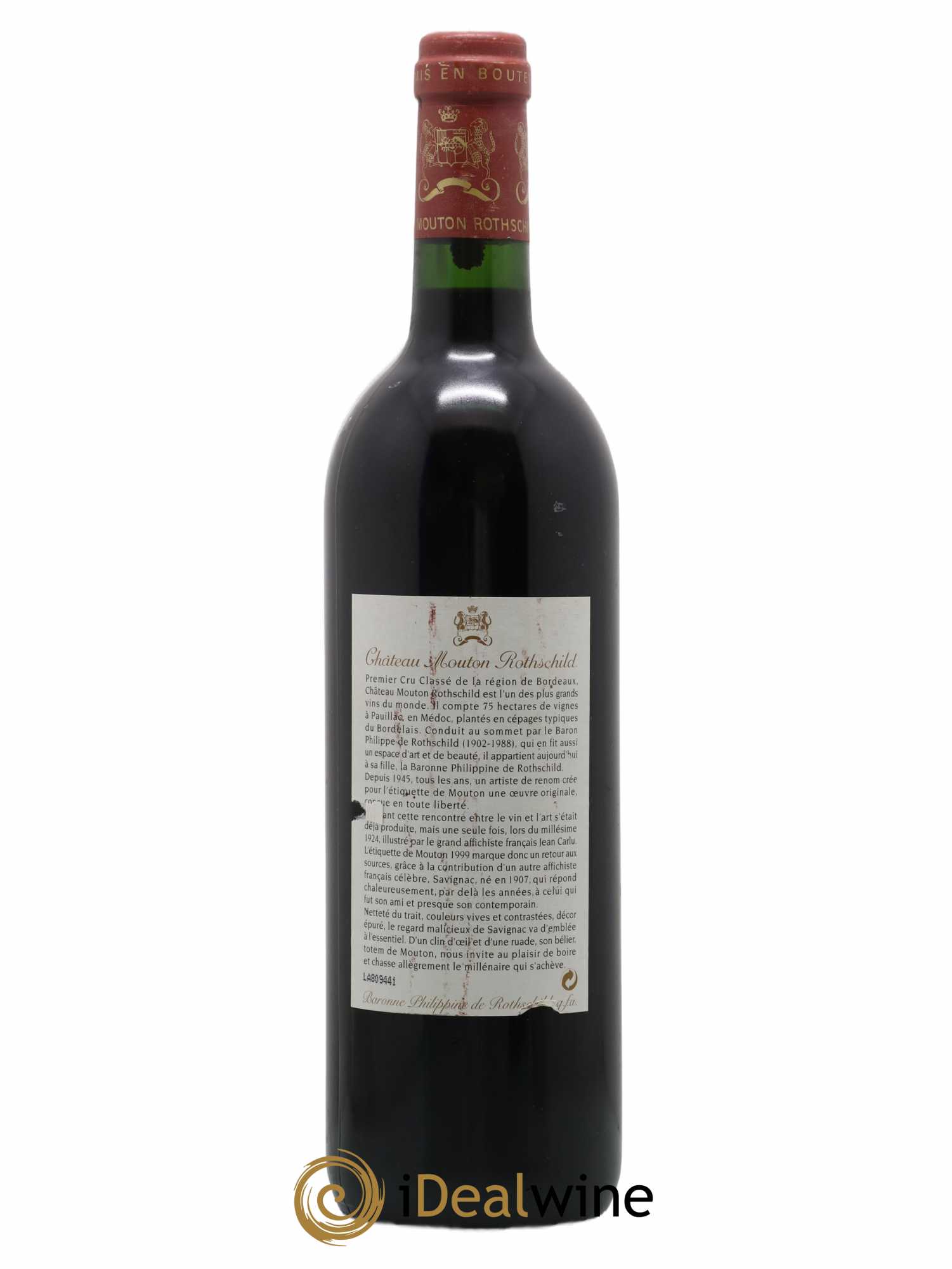 Château Mouton Rothschild 1er Grand Cru Classé 1999 - Lot de 1 bouteille - 1
