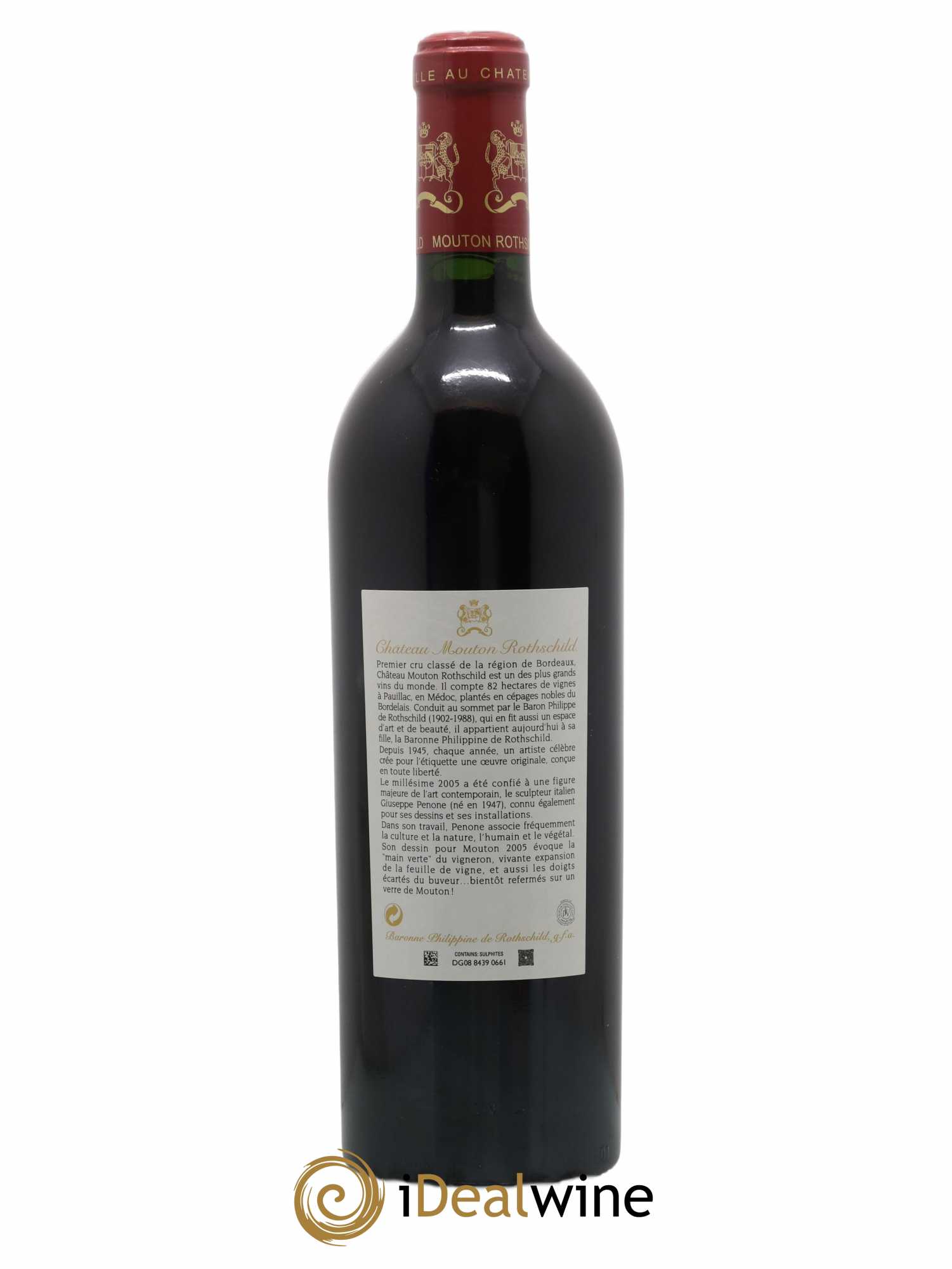 Château Mouton Rothschild 1er Grand Cru Classé 2005 - Lot de 1 bouteille - 1
