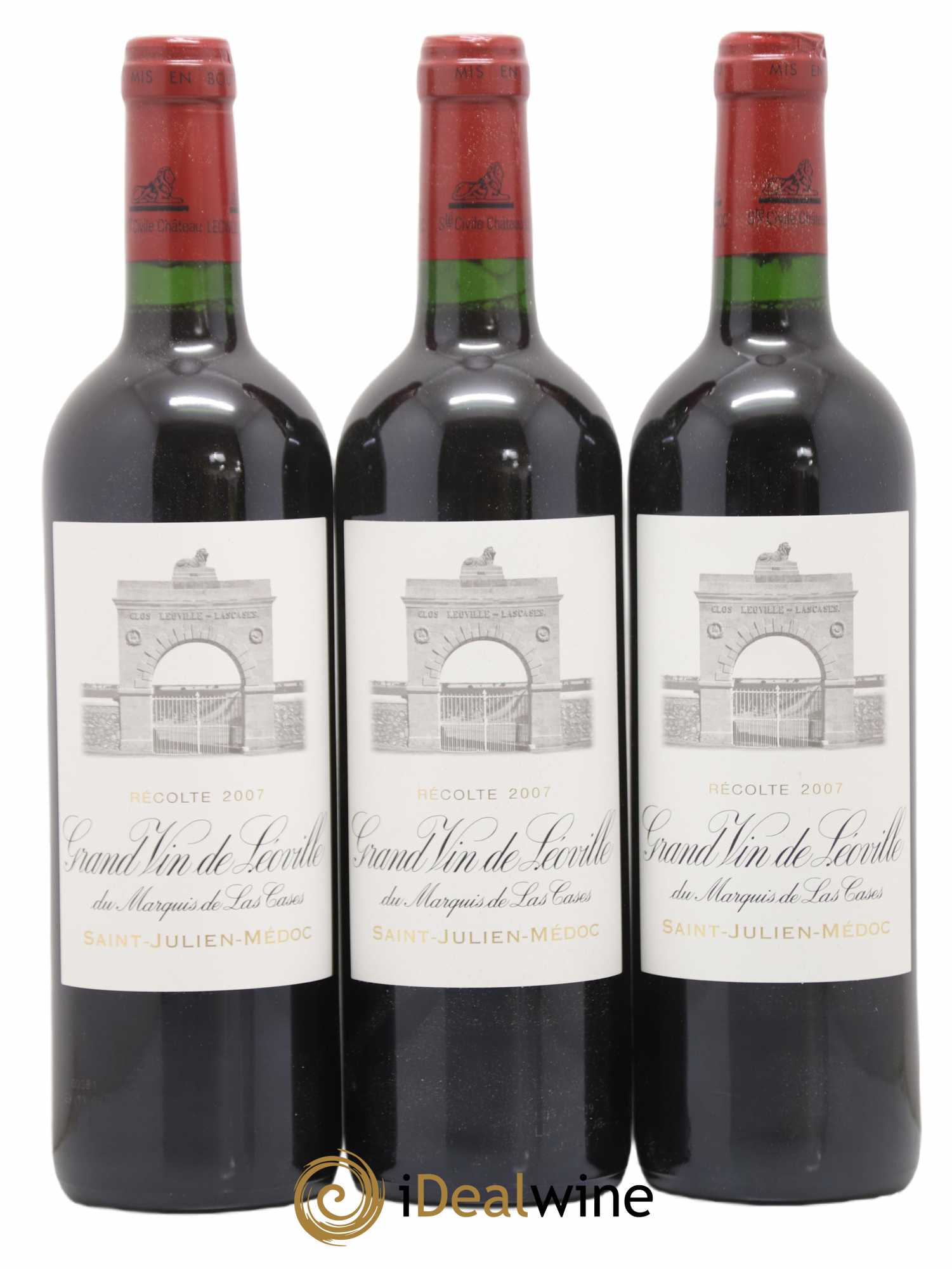 Château Léoville Las Cases 2ème Grand Cru Classé 2007 - Lot de 3 bouteilles - 0