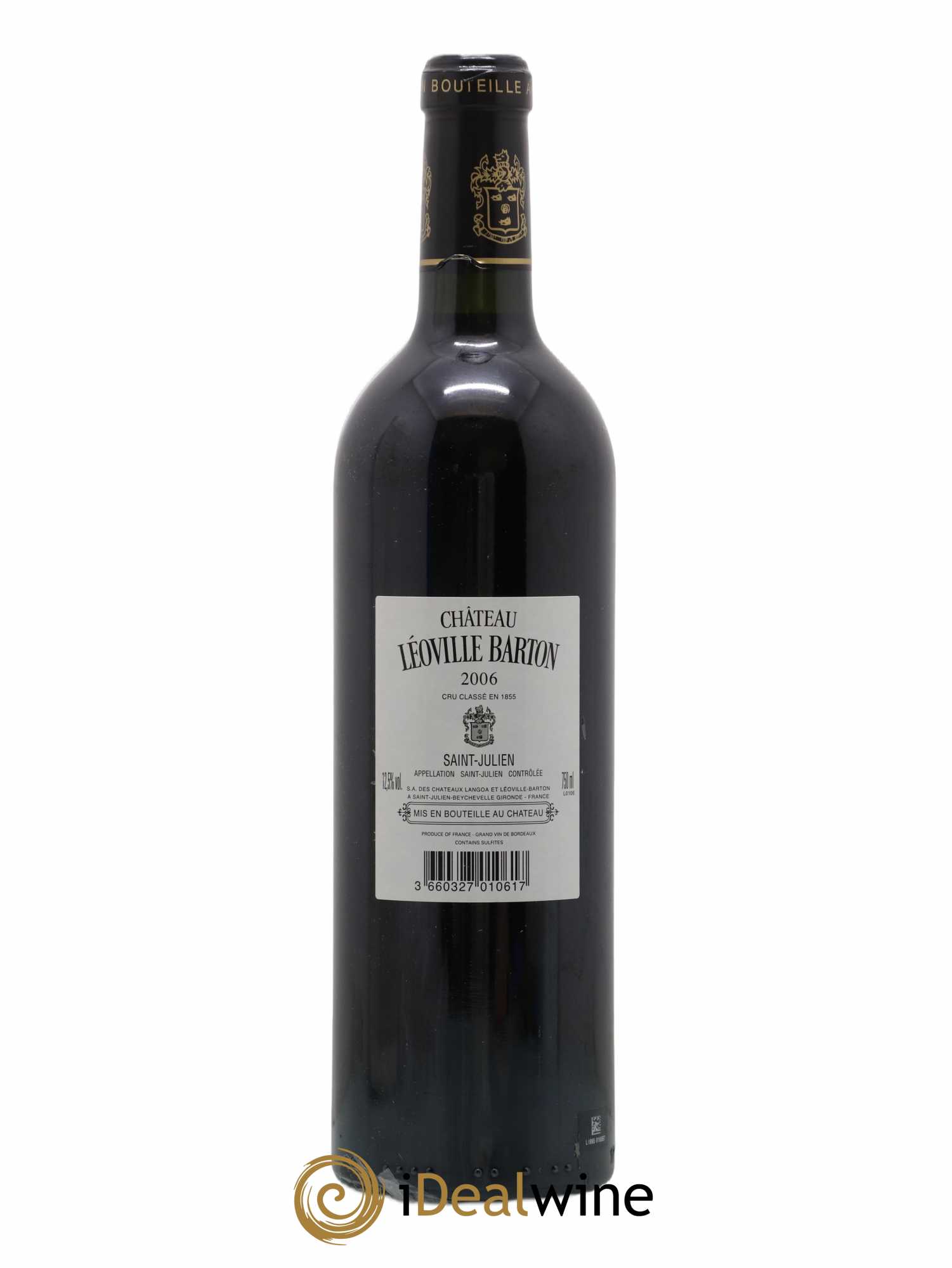 Château Léoville Barton 2ème Grand Cru Classé 2006 - Lot de 1 bouteille - 1