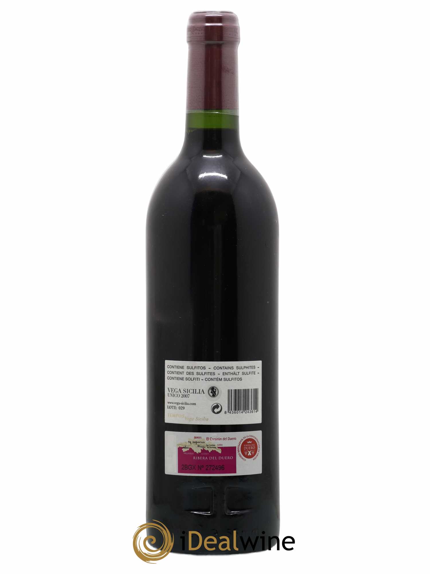 Ribera Del Duero DO Vega Sicilia Unico Famille Alvarez 2007 - Lot de 1 bouteille - 1