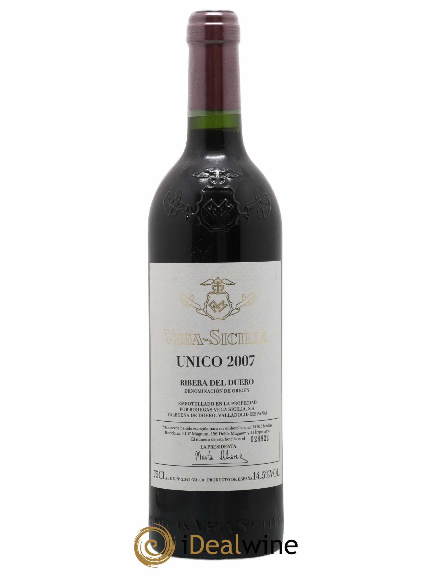 Ribera Del Duero DO Vega Sicilia Unico Famille Alvarez 2007 - Lot de 1 bouteille - 0
