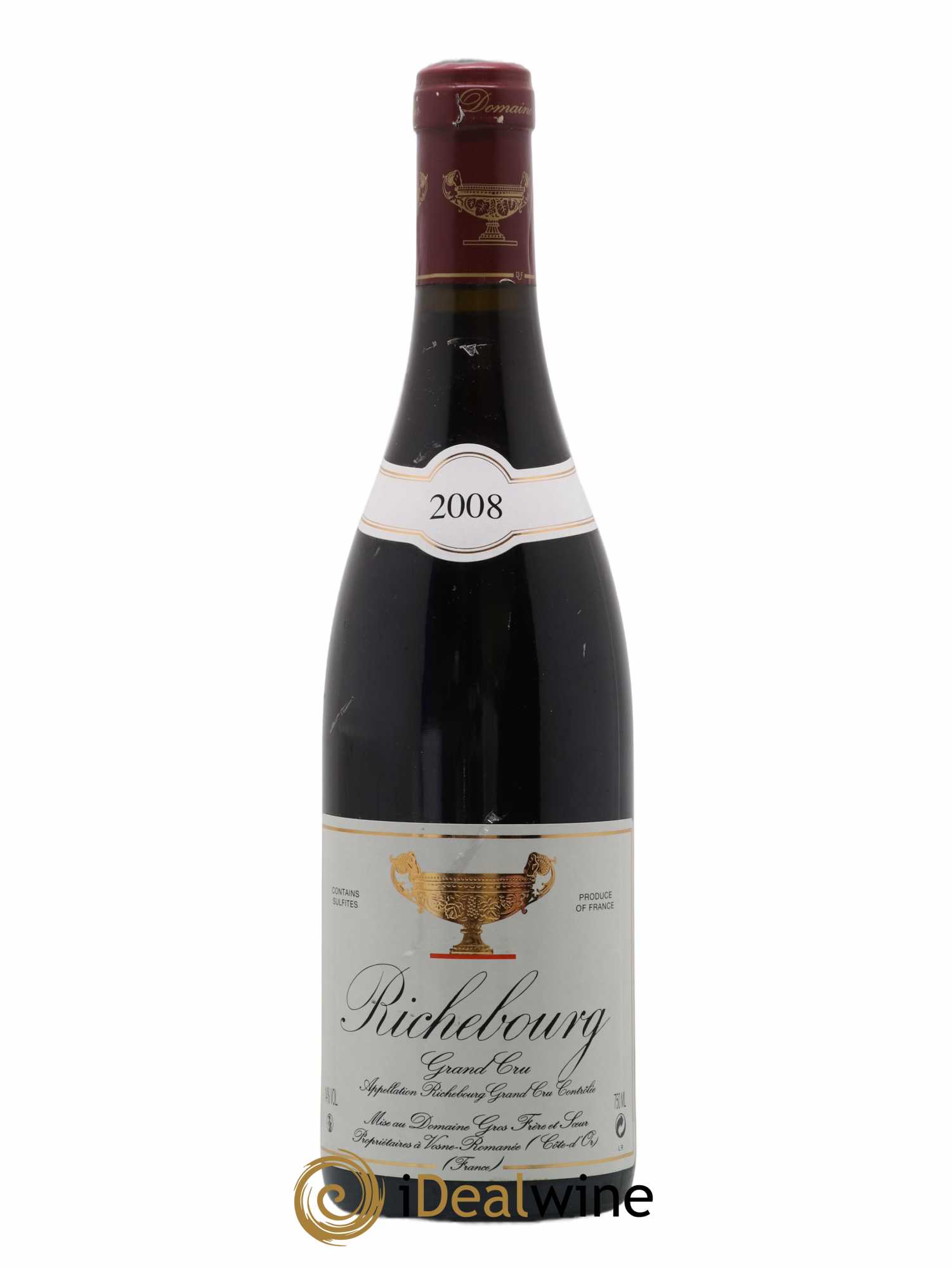 Richebourg Grand Cru Gros Frère & Soeur 2008 - Lot de 1 bouteille - 0
