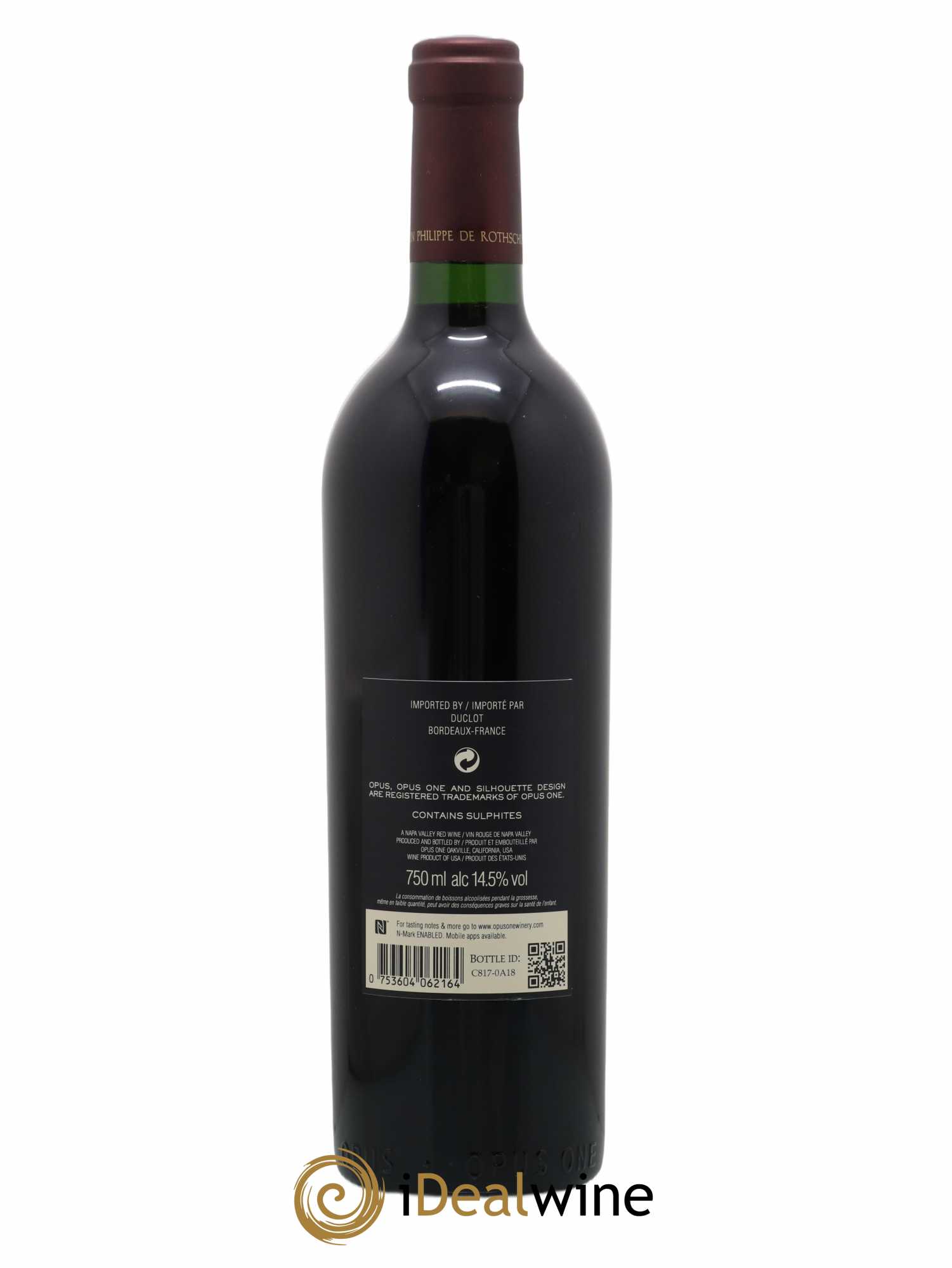 Napa Valley Opus One Robert Mondavi 2016 - Lot de 1 bouteille - 1