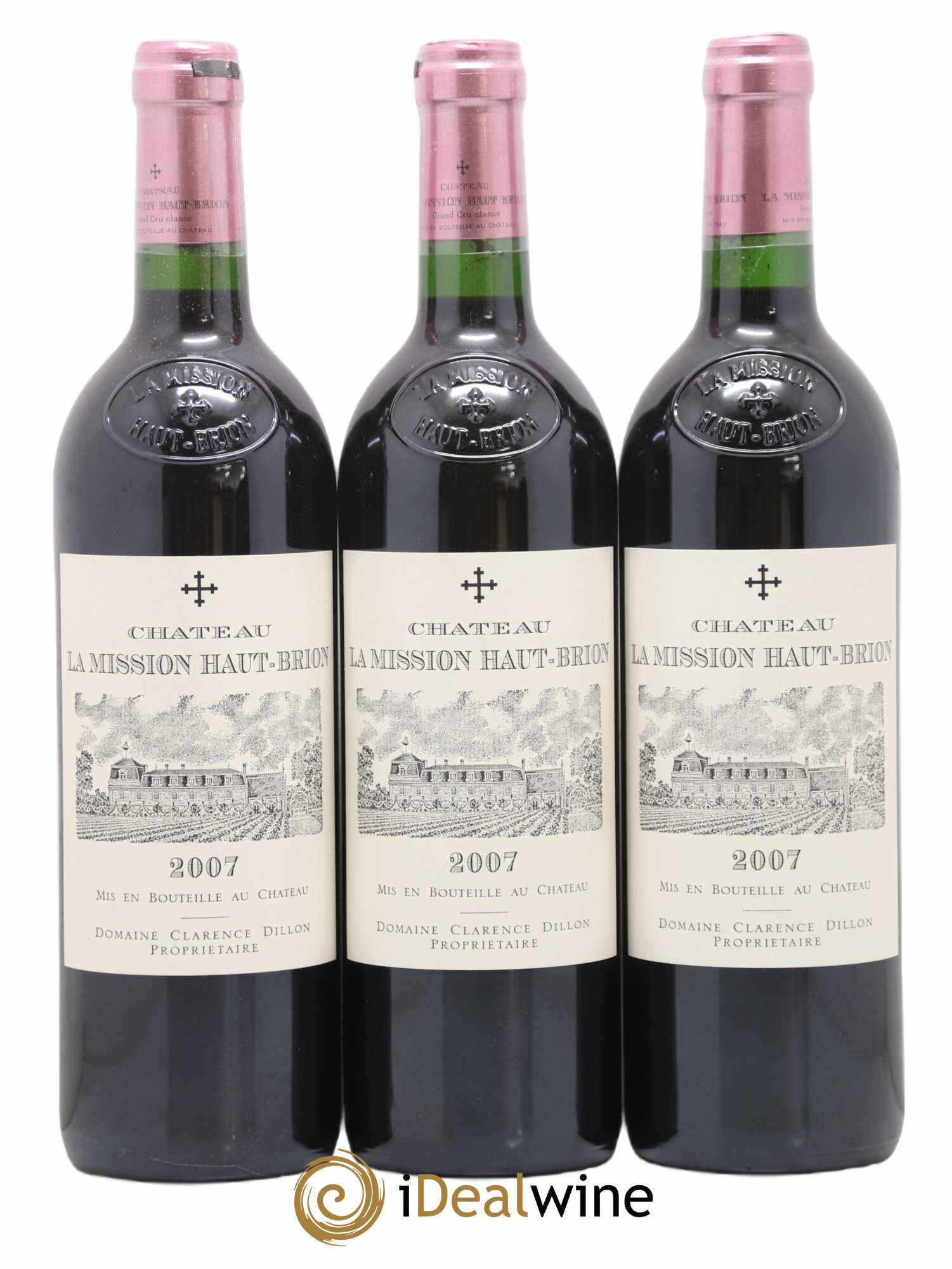 Château la Mission Haut-Brion Cru Classé de Graves 2007 - Lot de 3 bouteilles - 0