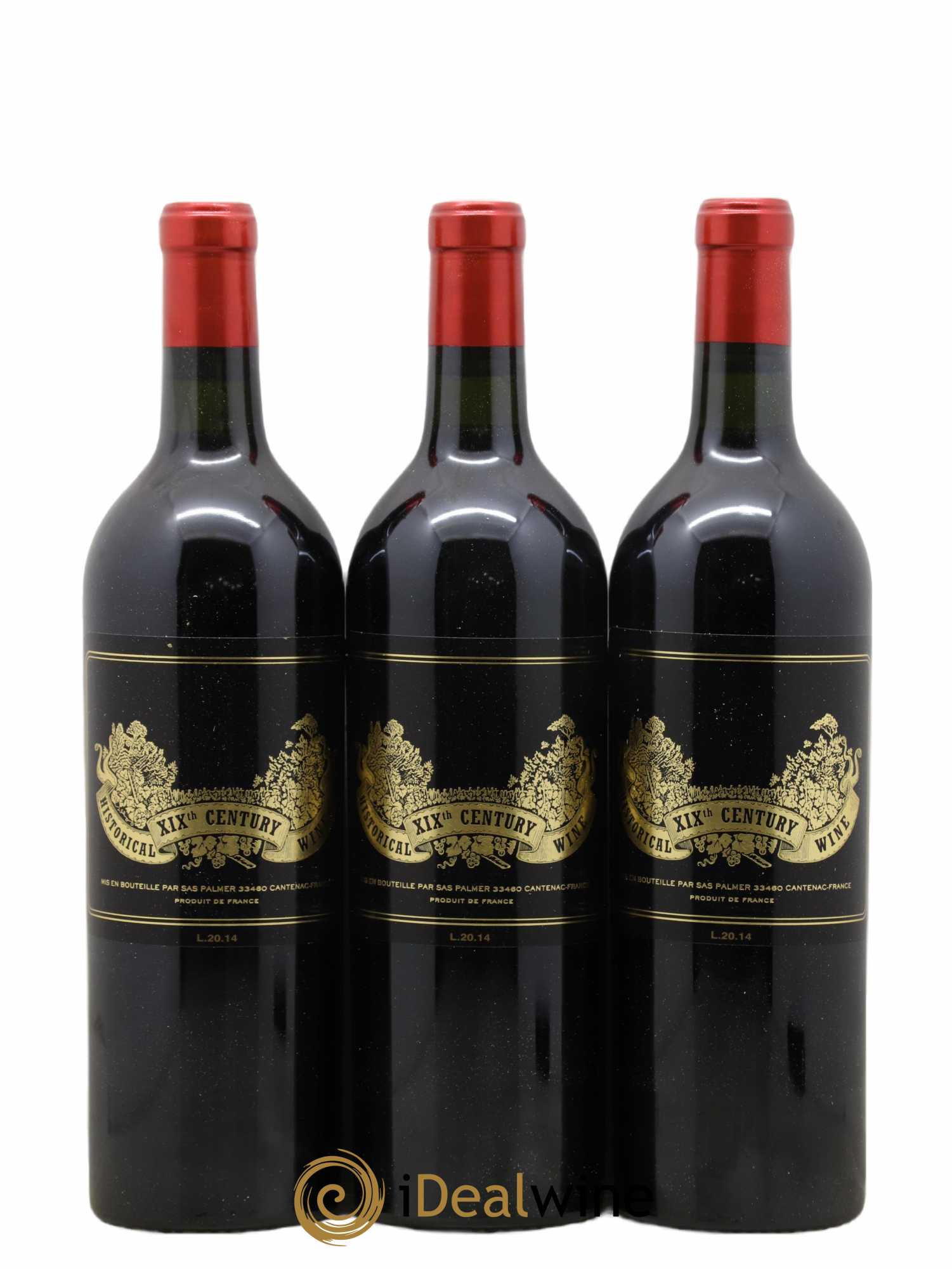Vin de France Historical XIXth century Château Palmer 2014 - Posten von 3 Flaschen - 0
