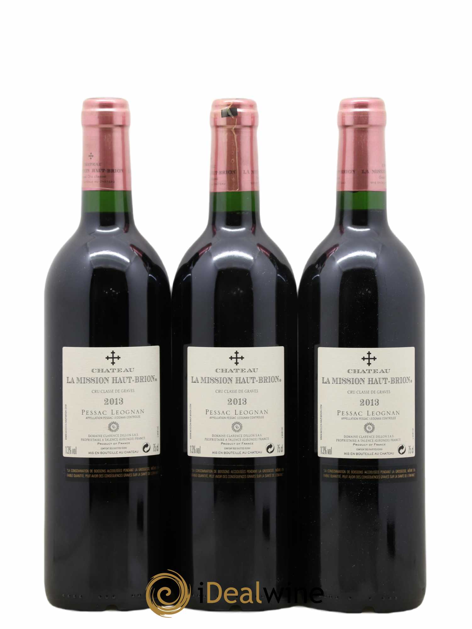Château la Mission Haut-Brion Cru Classé de Graves 2013 - Lot de 3 bouteilles - 1